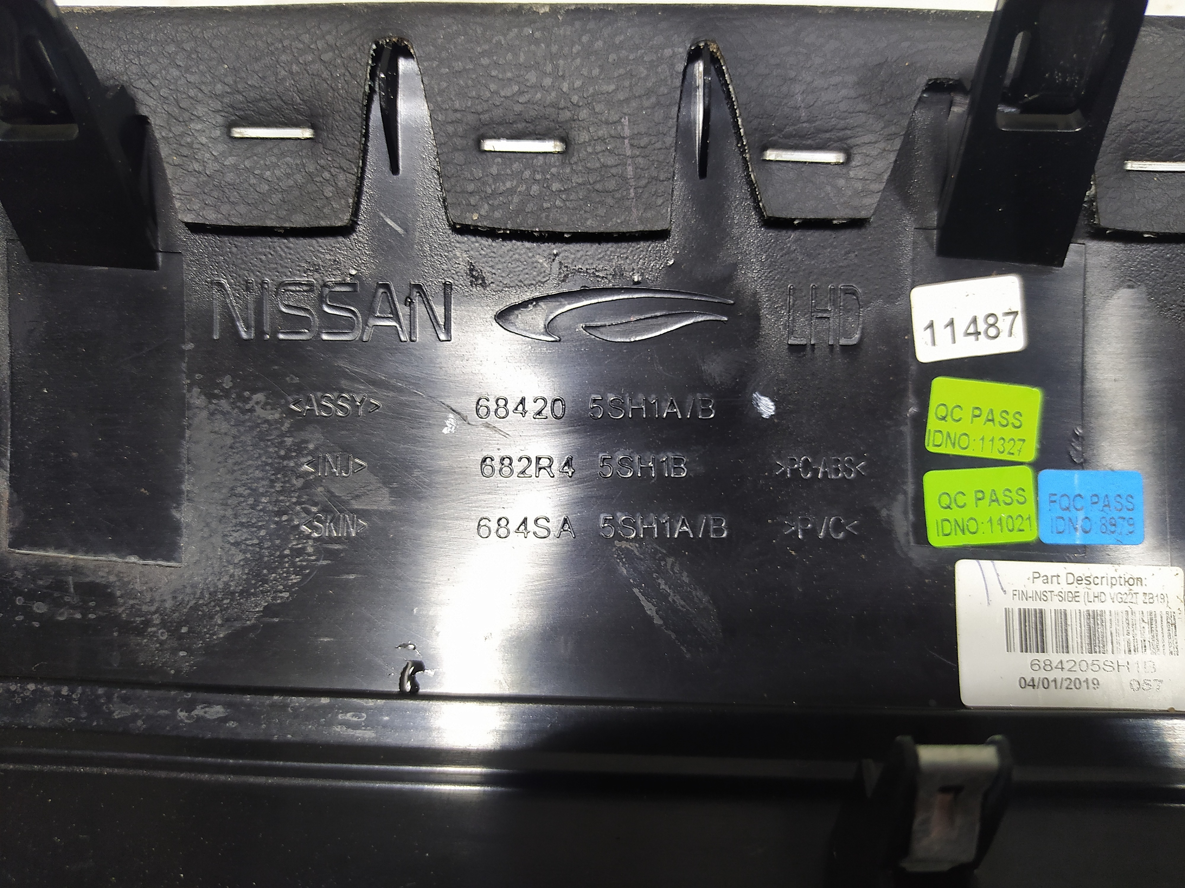 Acabamento Difusor Ar Painel Central Nissan Leaf 2019 V488 10