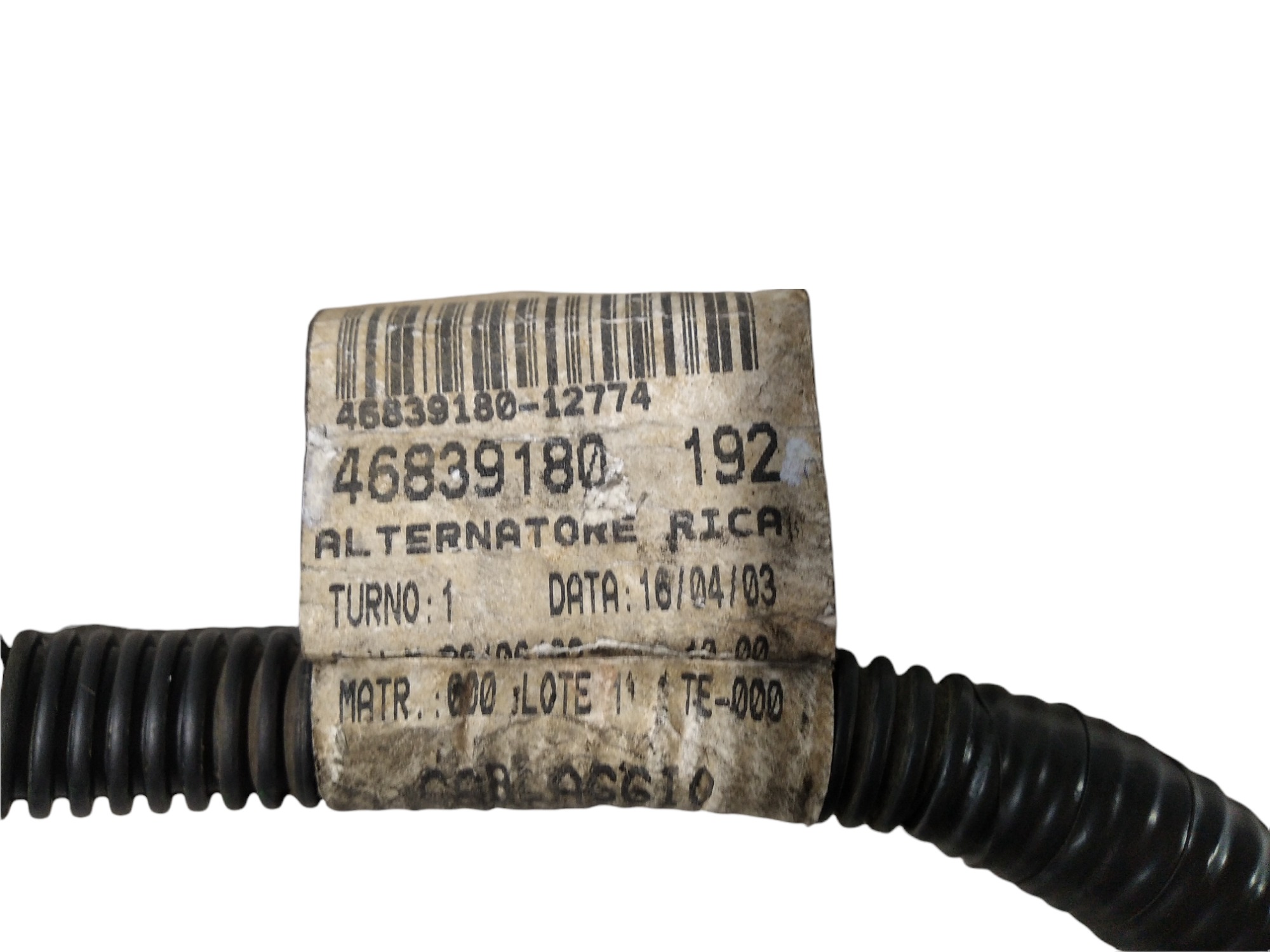 Chicote Elétrico Alternador Fiat Stilo 1.8 8v 2003 46839180 3