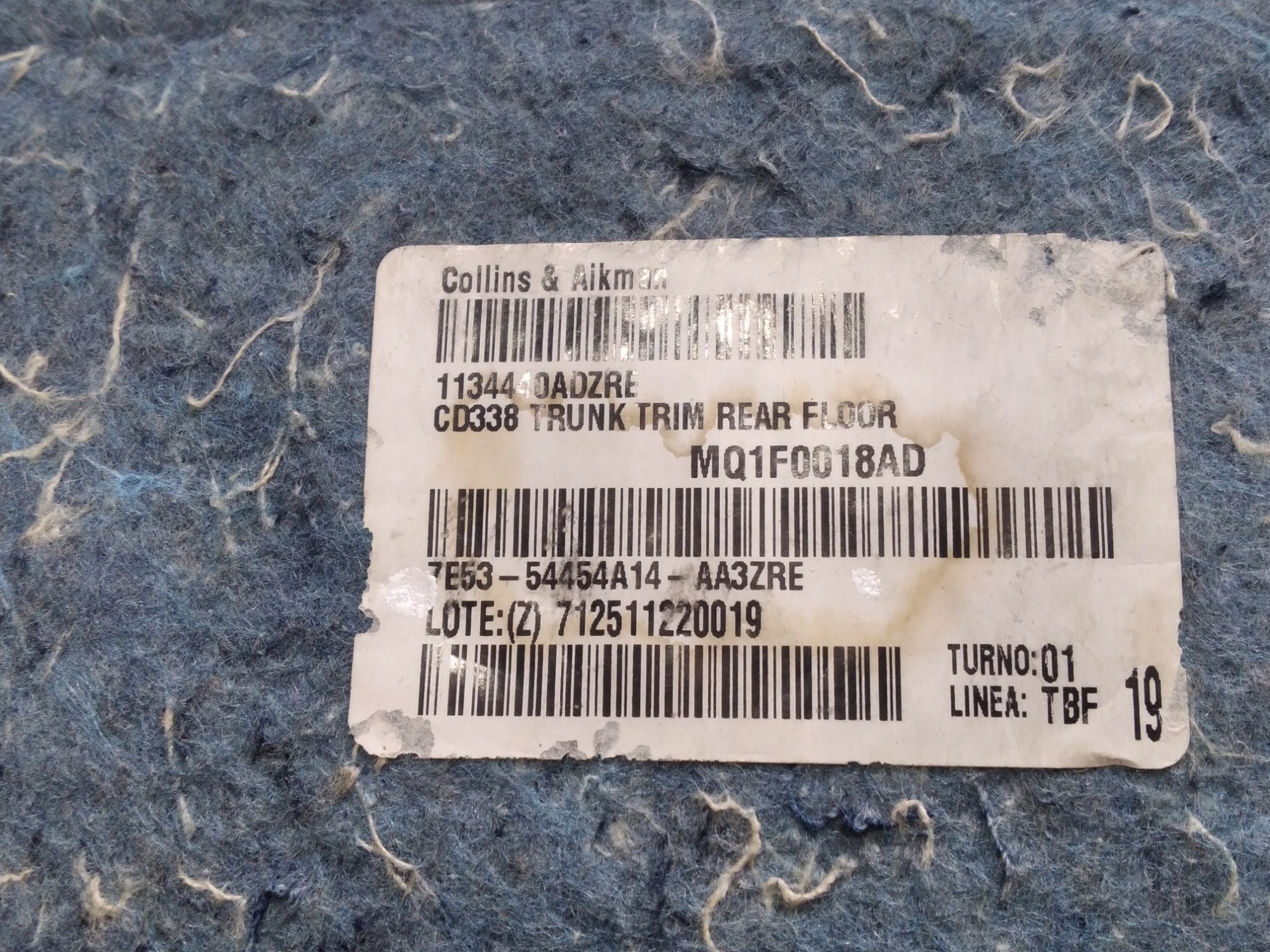 Forro Estepe Ford Fusion 2.3 2007 V560 7