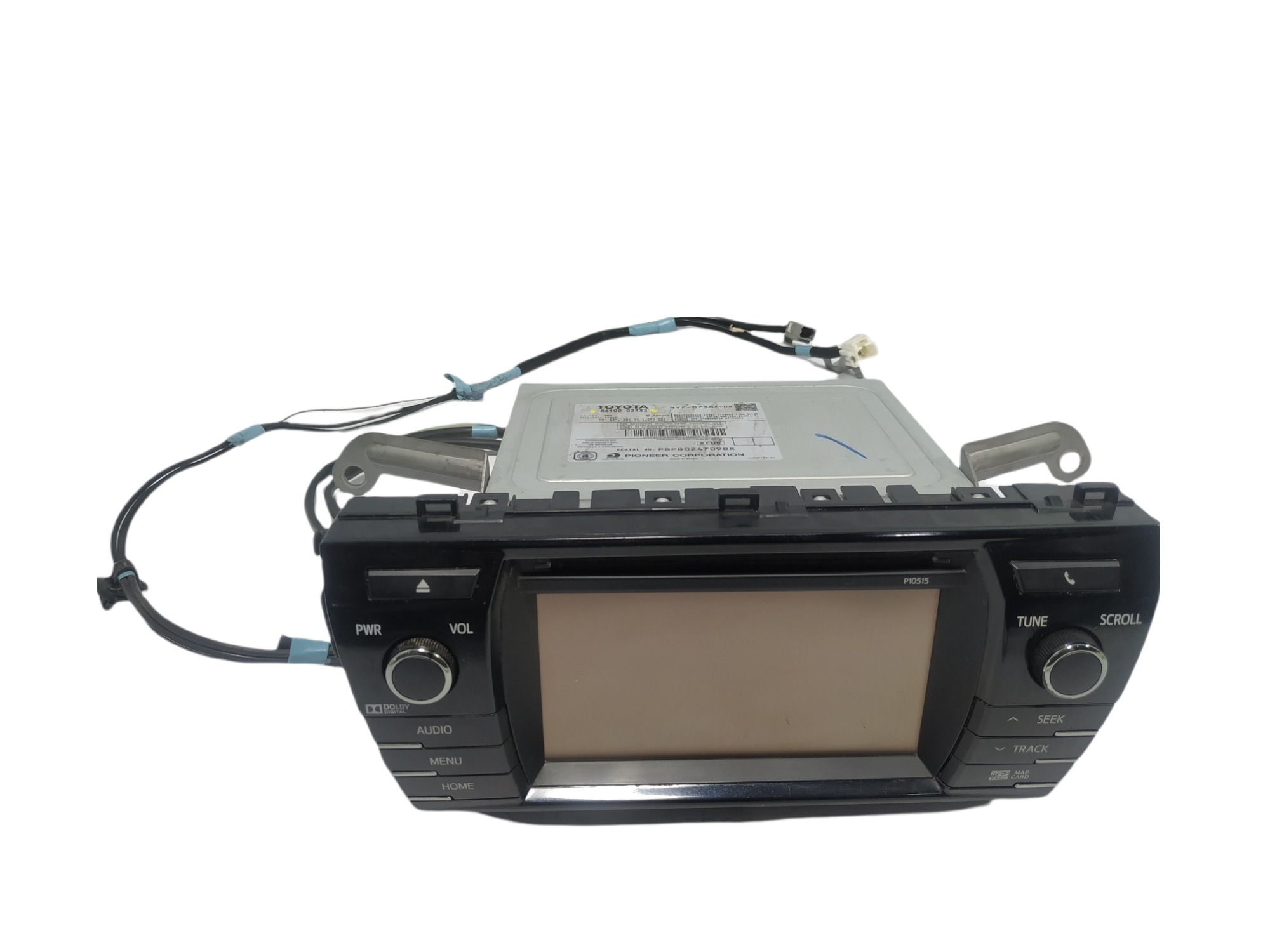 Multimidia Tela Radio Toyota Corolla 2016 A 2018 V372 Preto