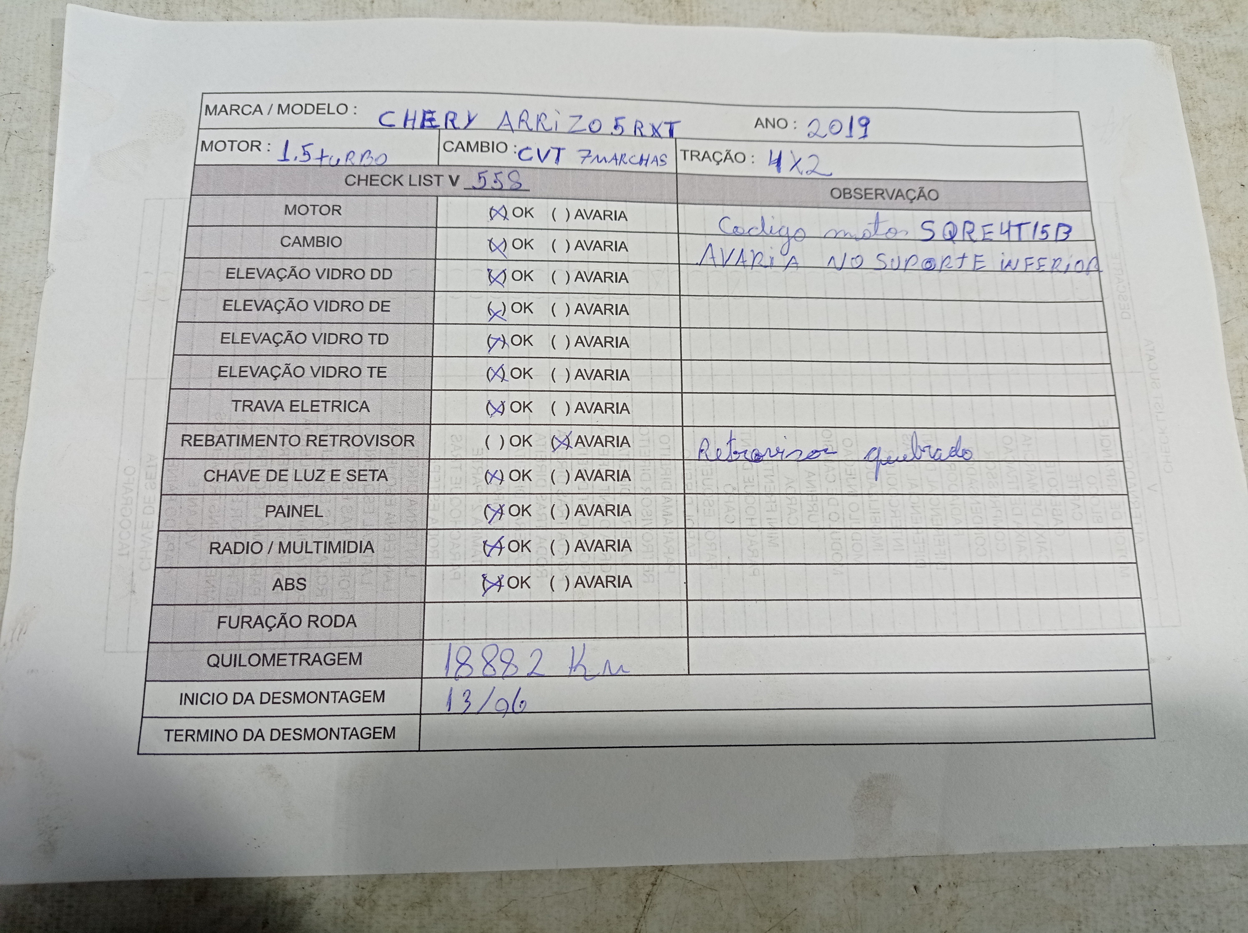 Chery arrizo 5 rxt 1.5 2019 informações gerais V558 1