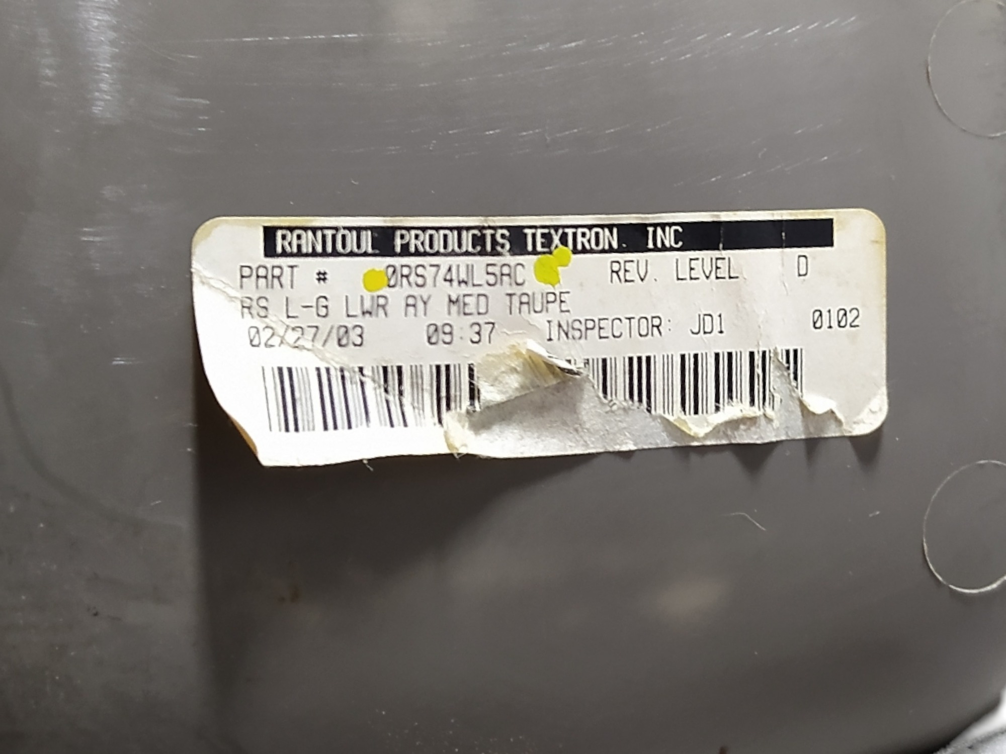 Forro Tampa Traseira Chrysler Grand Caravan 2003 V458 3