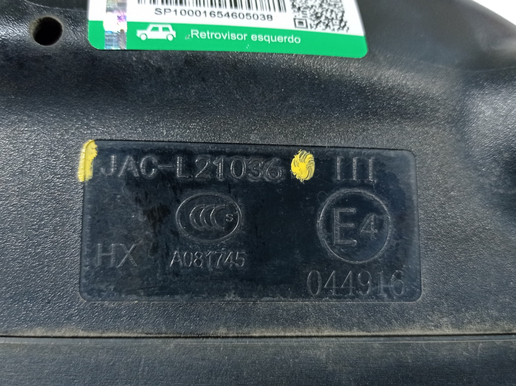 Retrovisor Esquerdo Jac T40 2020 Jac-l21036 V549 9