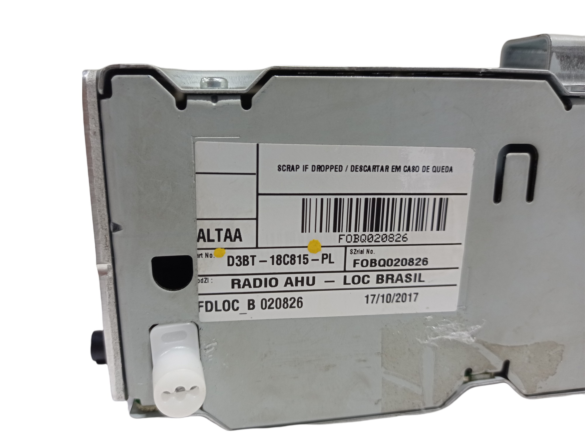 Rádio Central Original Ford New Fiesta 2017 V330 7