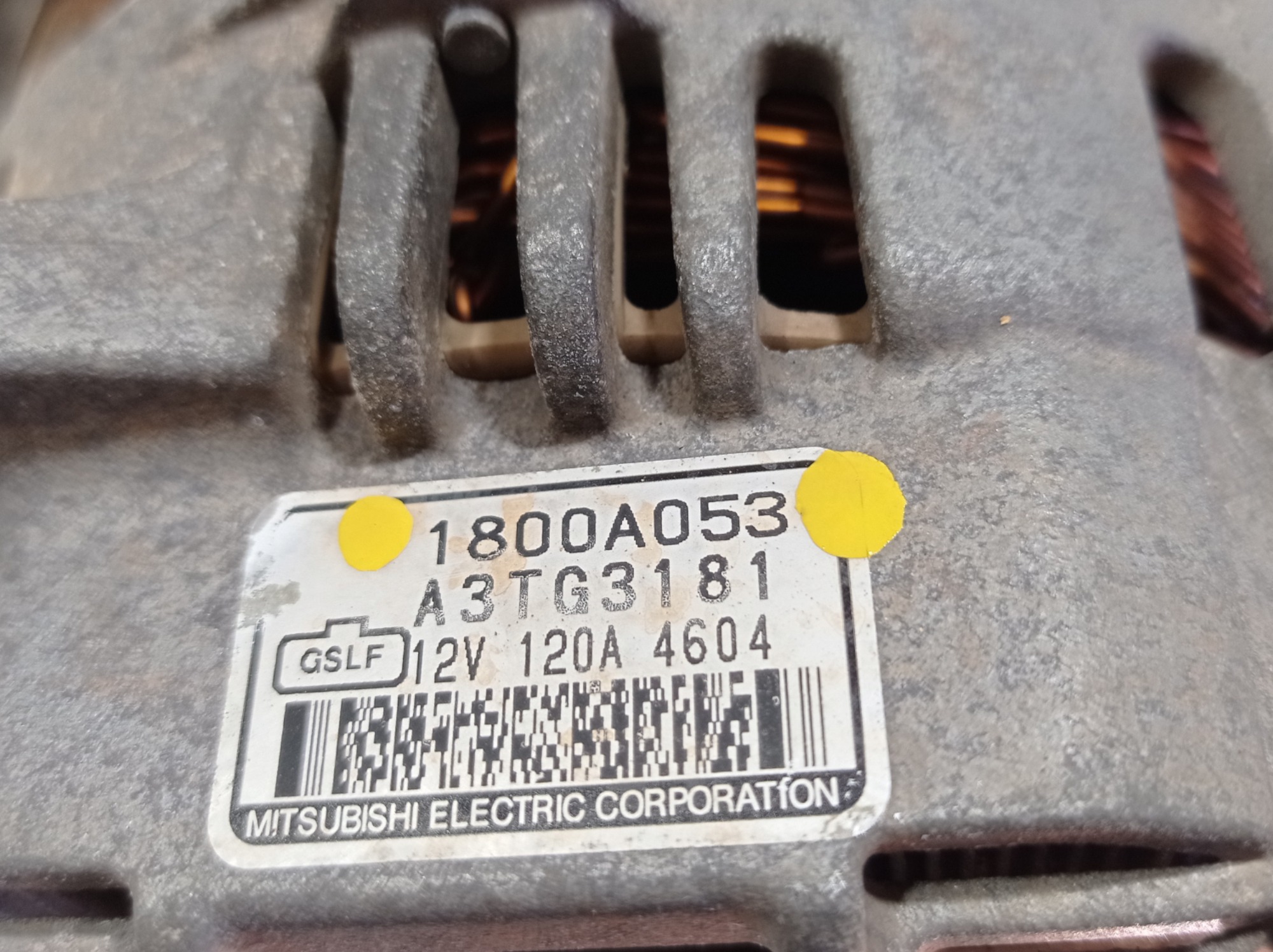 Alternador Mitsubishi Outlander 2.0 16v 2014 1800a053 V551 3