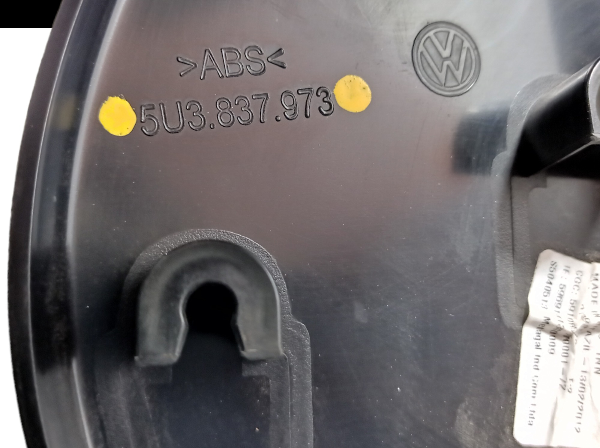 Acabamento Interno Retrovisor Esquerdo Vw Saveiro 2012 V335 Preto 5