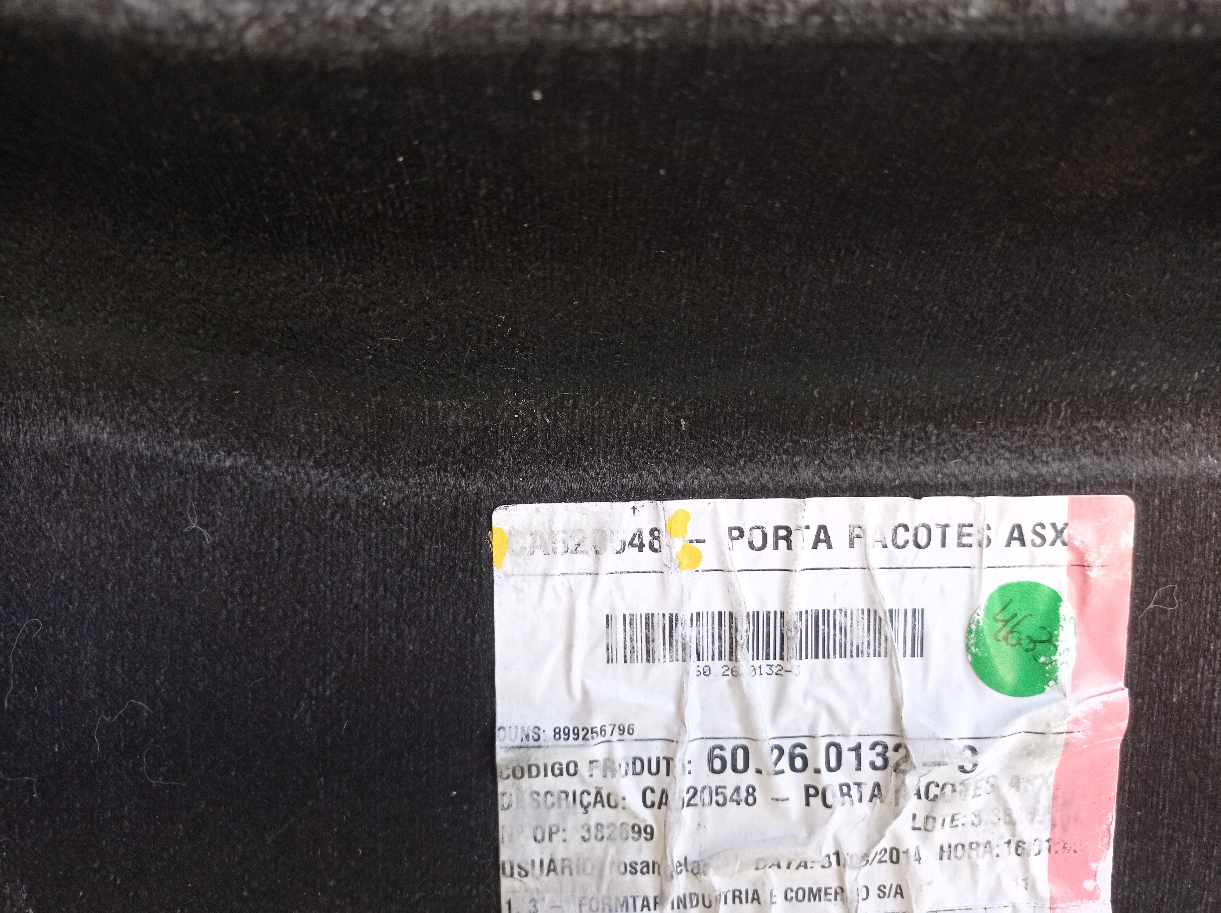 Tampão Porta Malas Mitsubishi Asx Cvt 2014 V574 Preto 8
