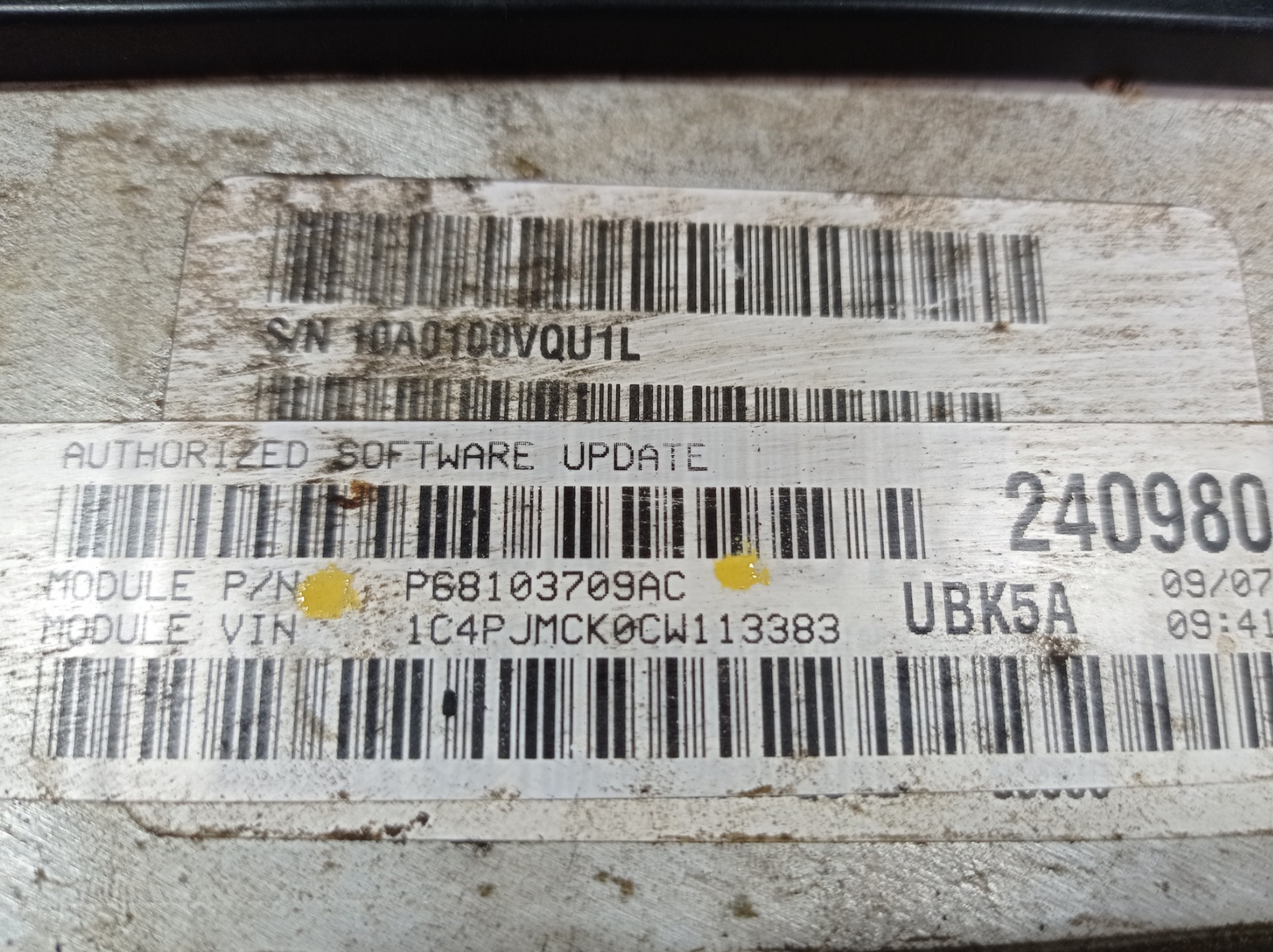 Kit Módulo Injeção Jeep Cherokee Limited 3.7 2012 V561 7