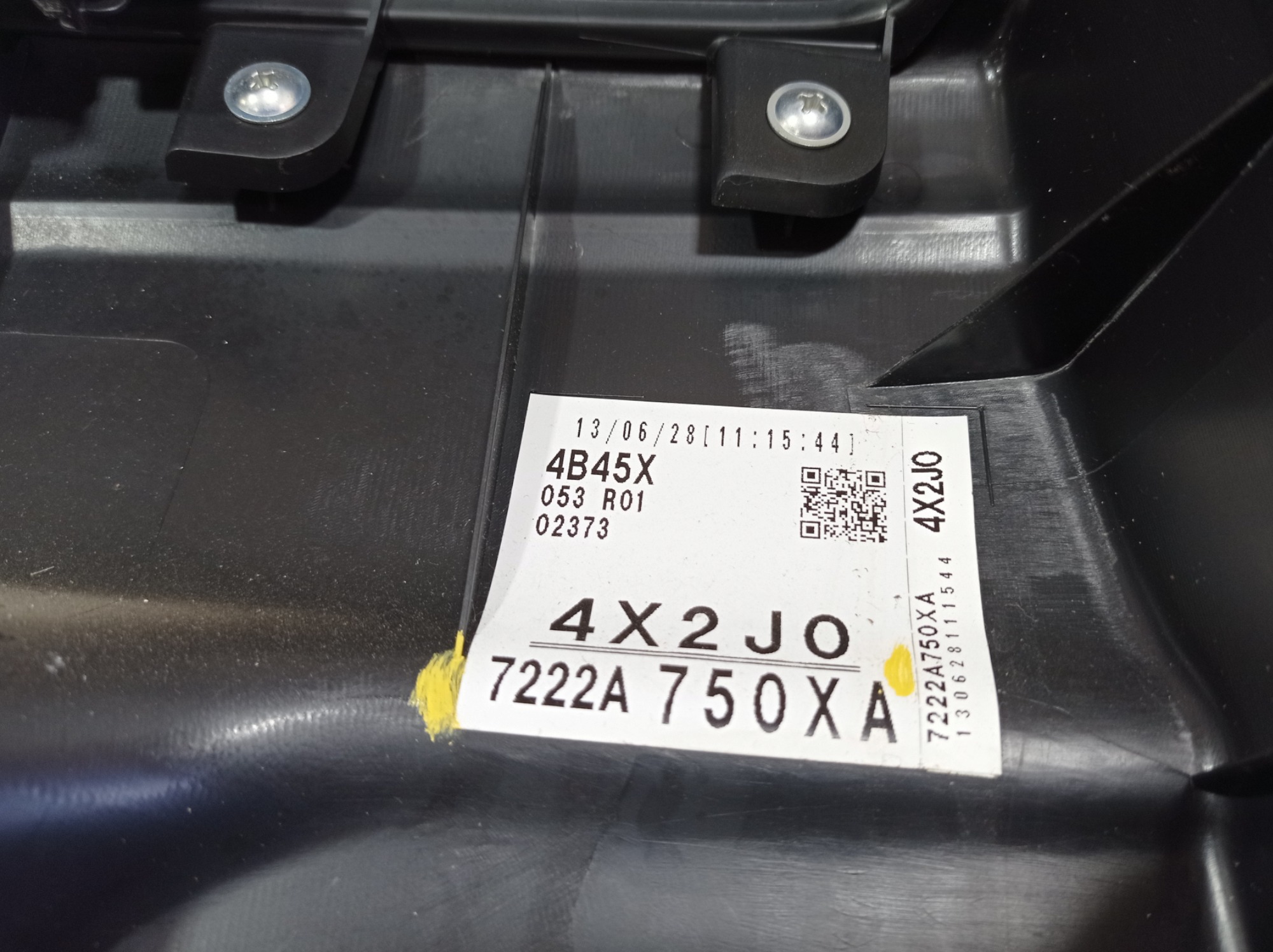 Forro Porta Traseira Direita Mitsubishi Outlander 2014 V551 Preto 3
