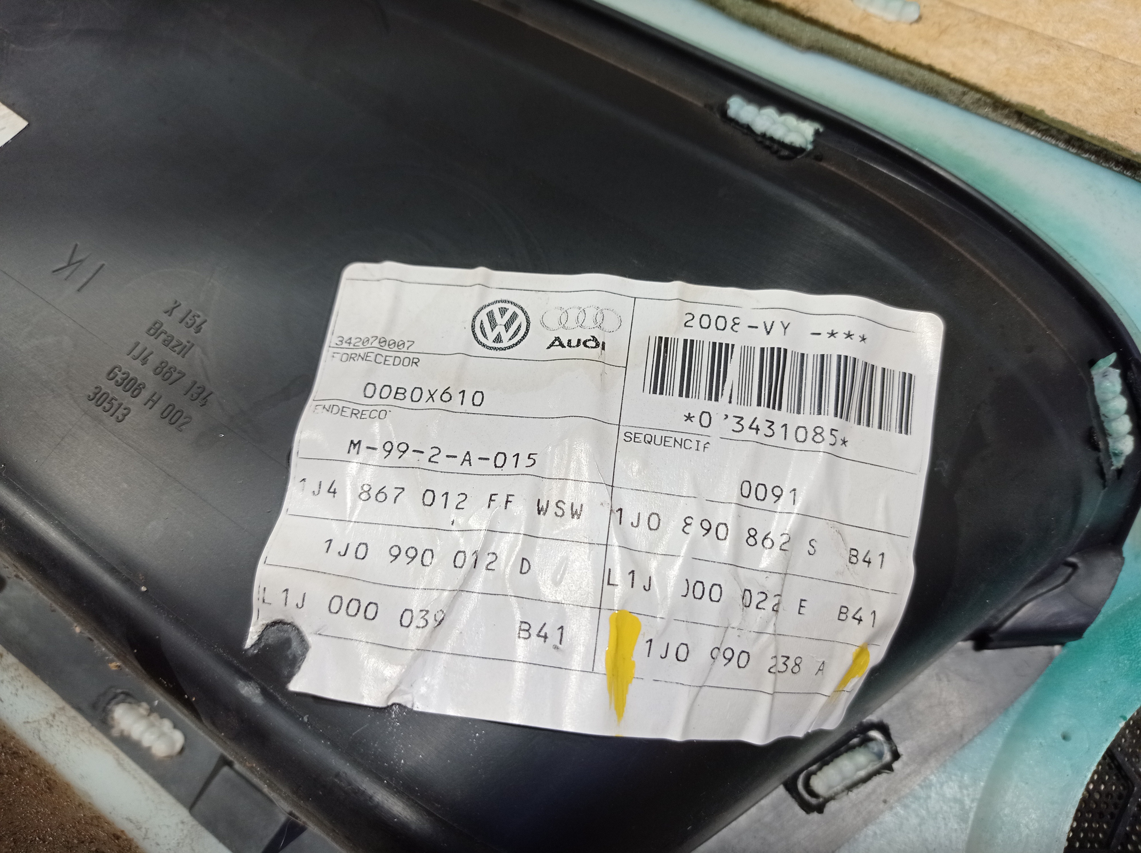 Forro Porta Dianteira Direita Vw Golf Sportline 2008 V584 9