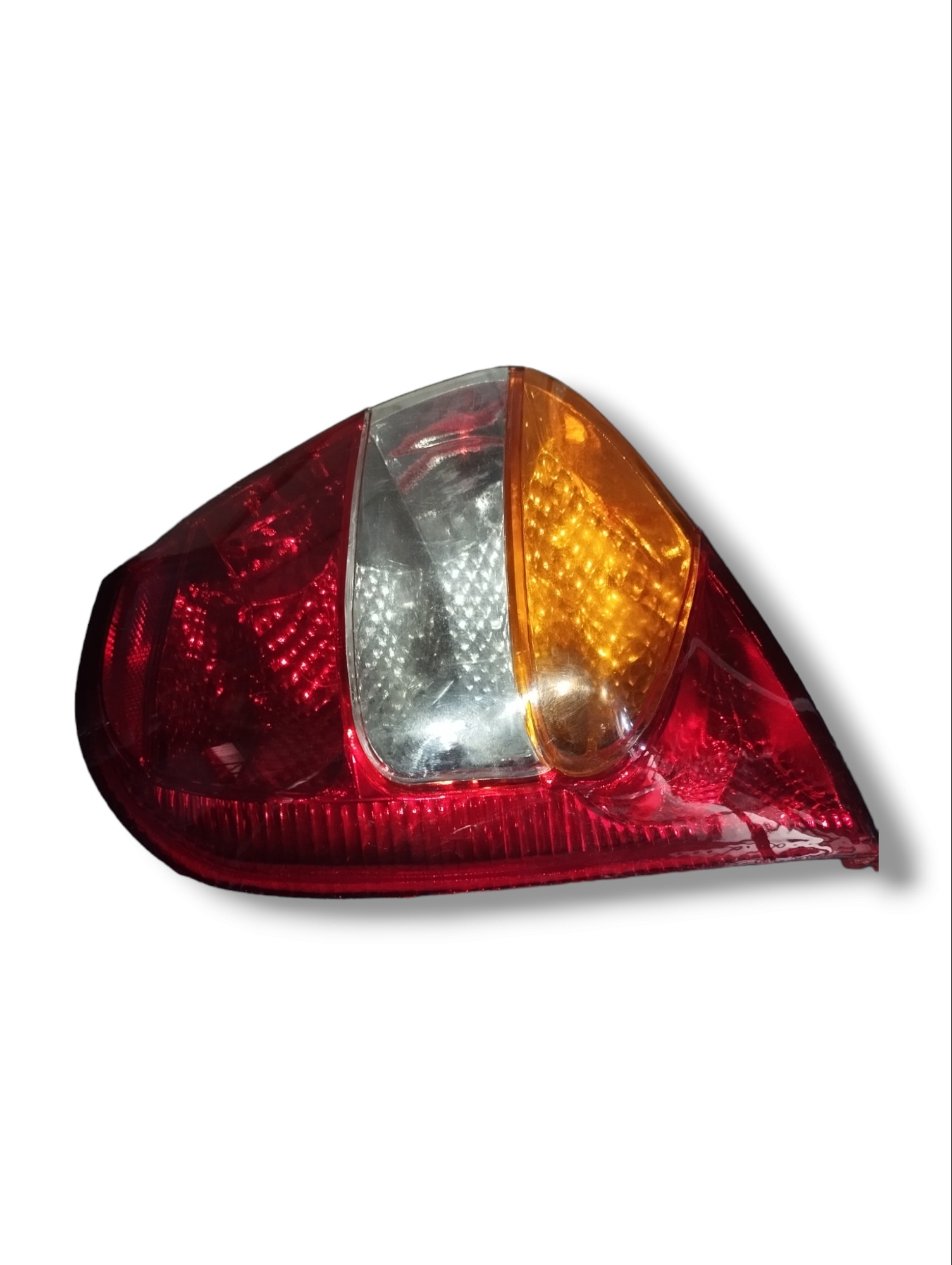 Lanterna Traseira Palio Fire 2001-08 S/lâmpada Tricolor Direito Vermelho, Amarelo, Transparente