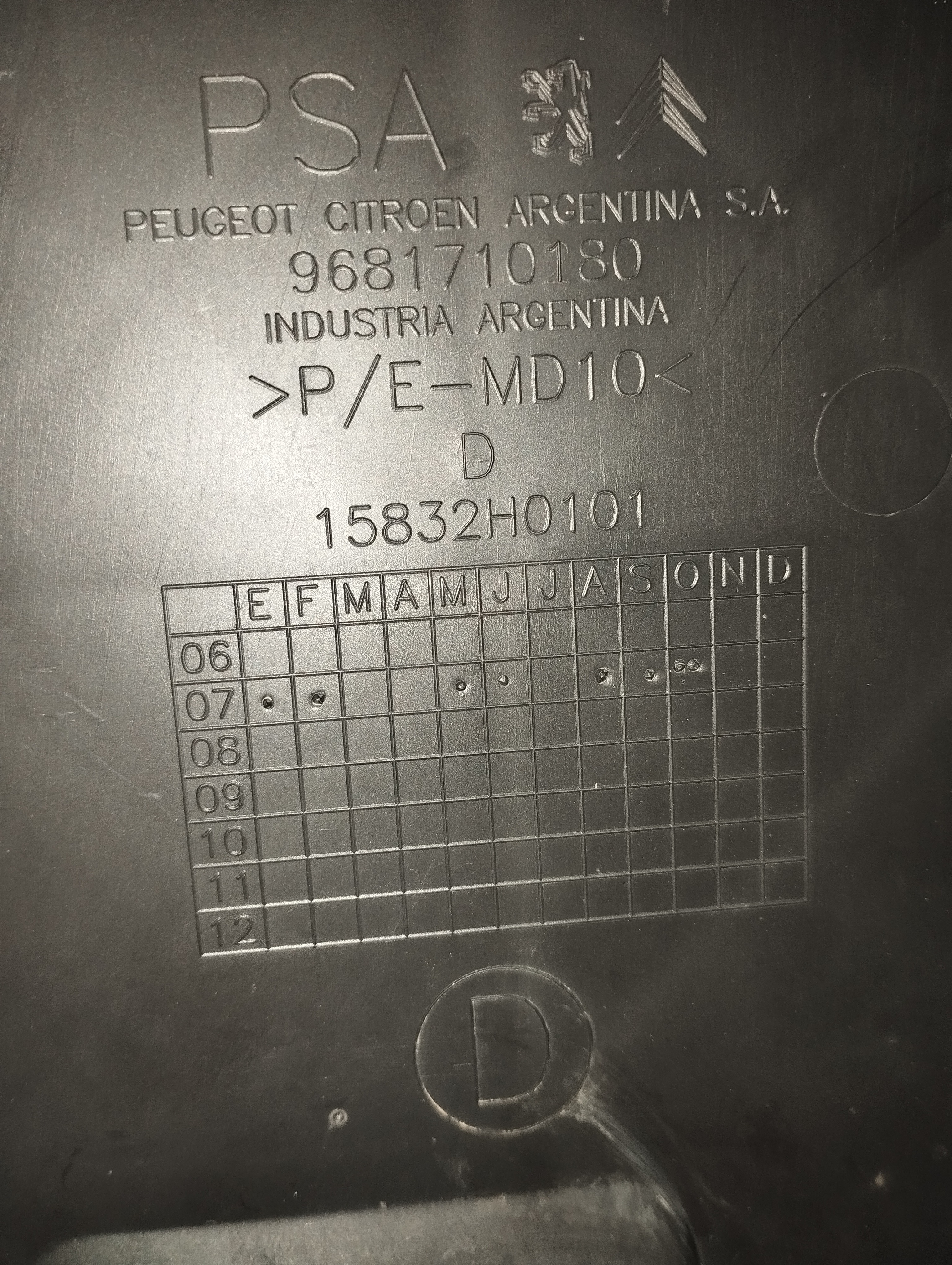 Acabamento Para Barro Traseiro Direito Citroen  C4 Pallas 3