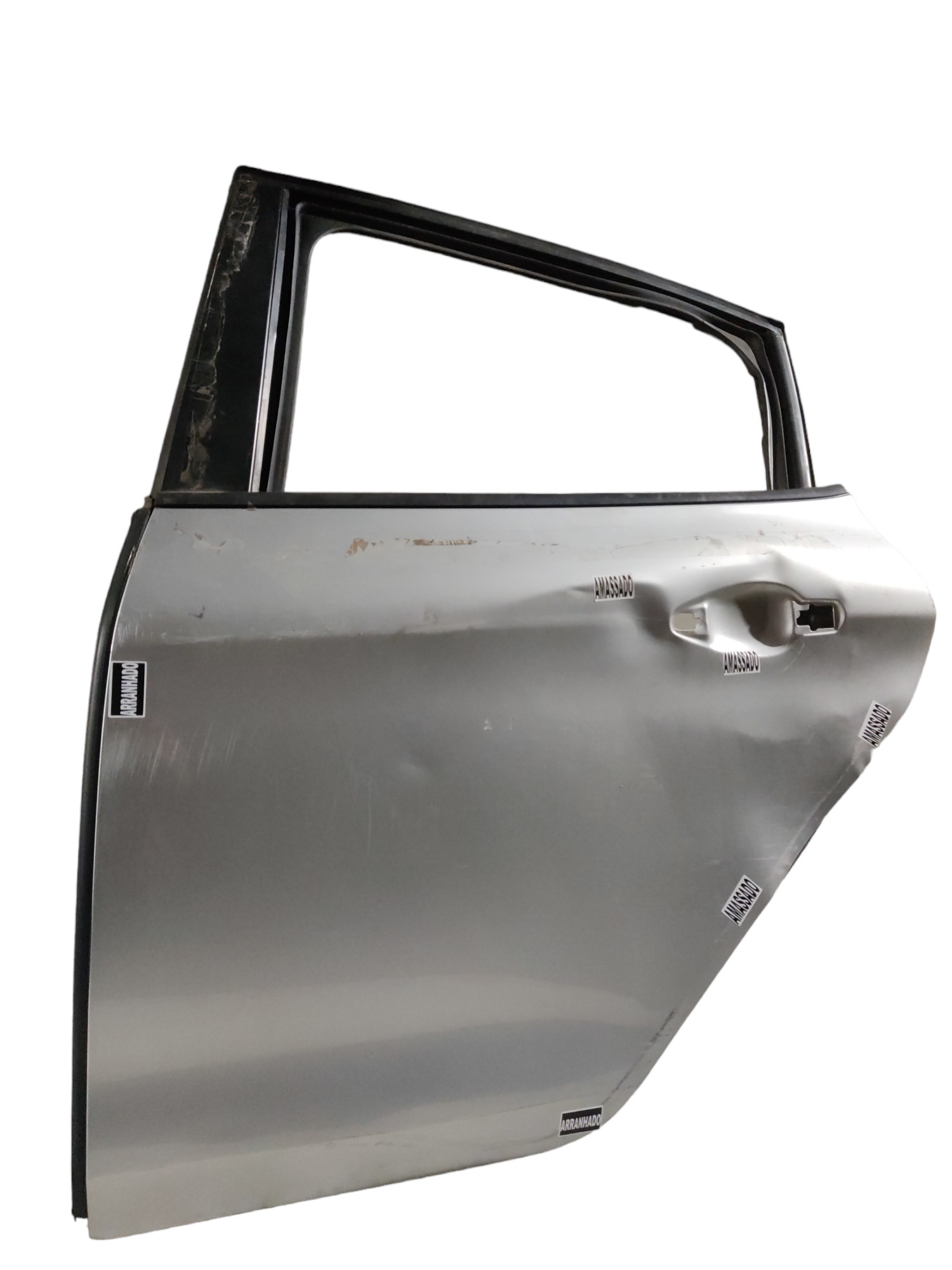 Porta Traseira Esquerda Peugeot 208 2015 A 2020 Prata Prata