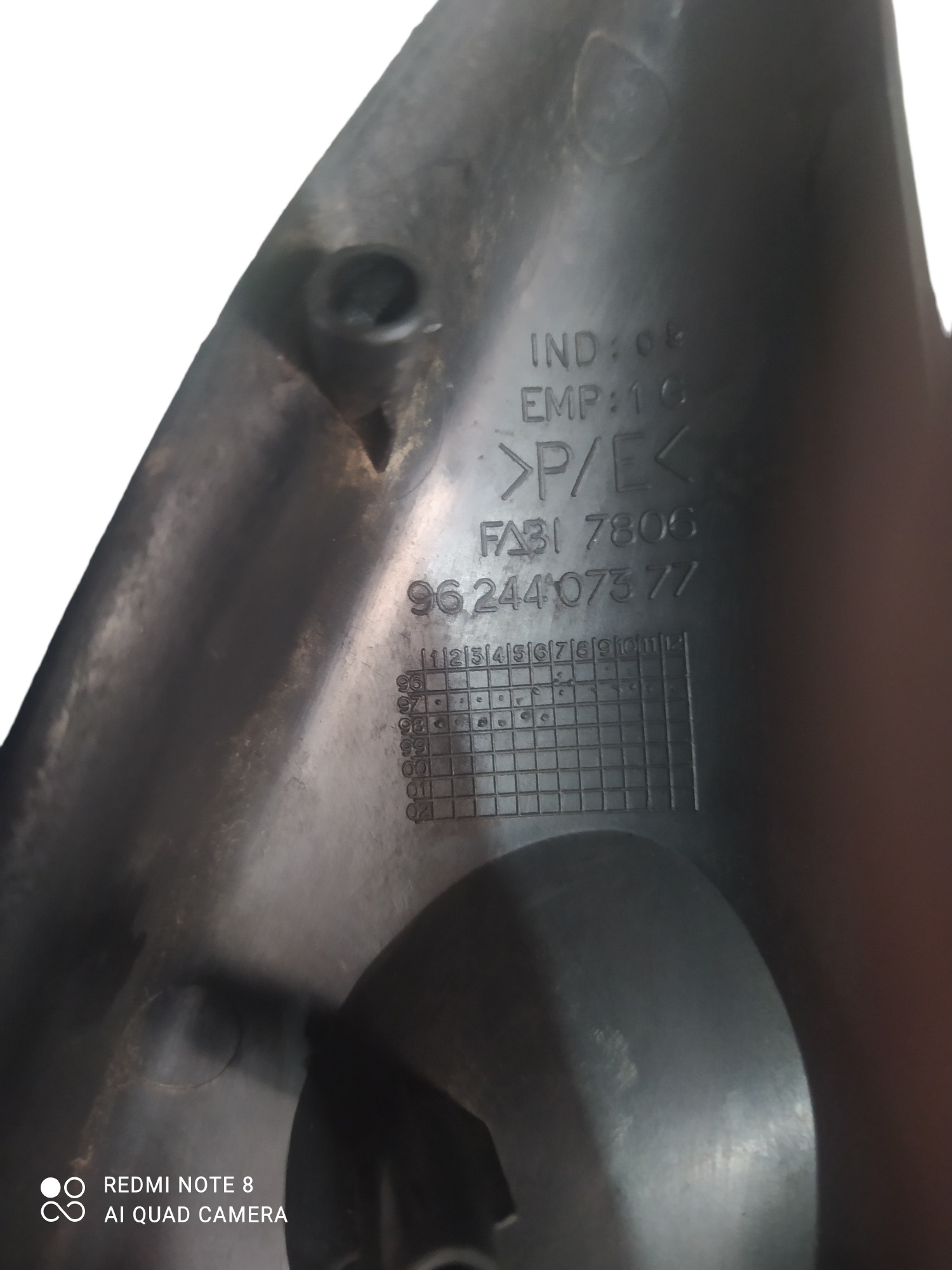 Acabamento Interno Retrovisor Esquerdo Peugeot 306 1995 Preto 3