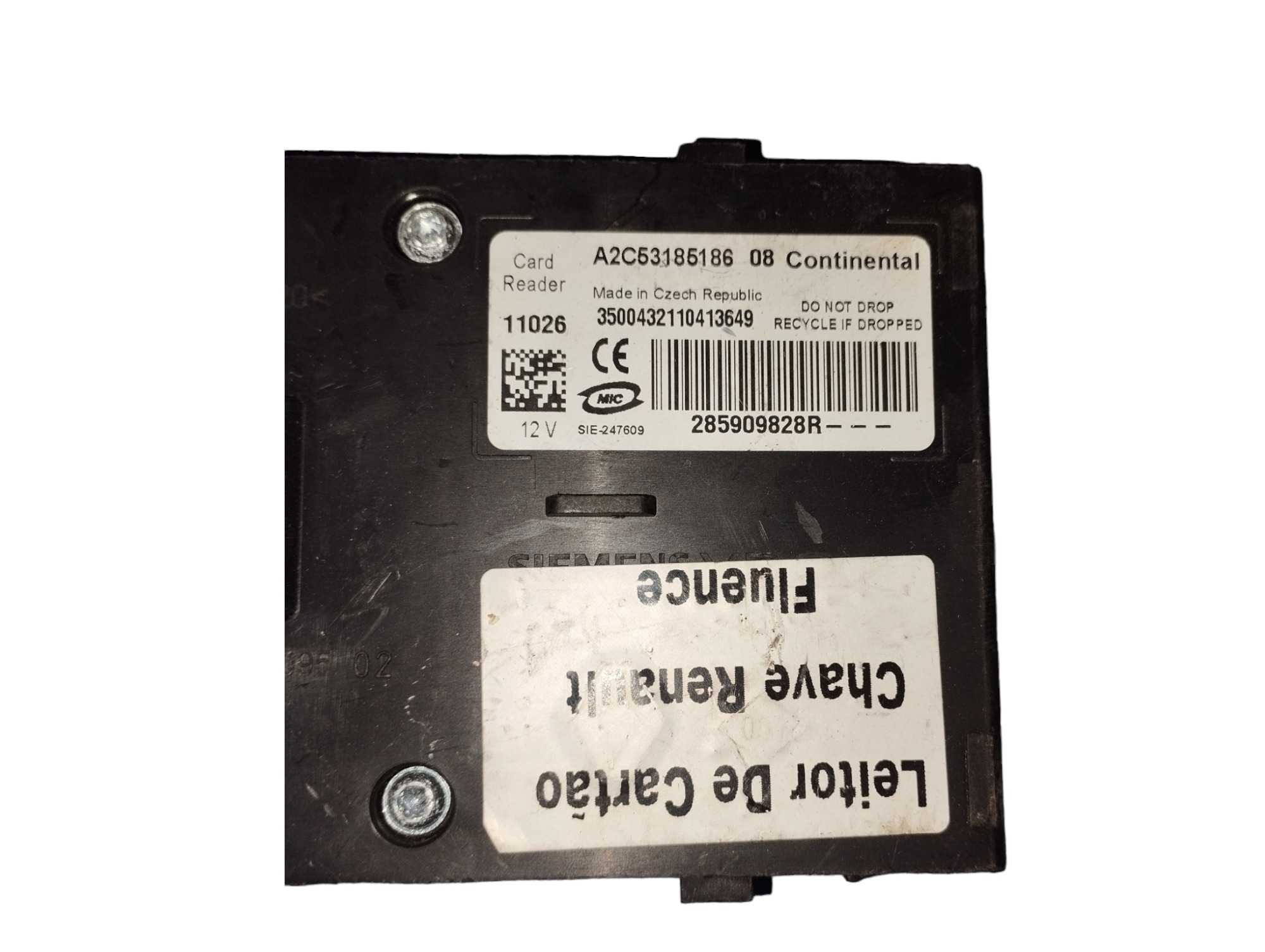 Módulo Antena Do Imobilizador Do Cartão Renault Fluence