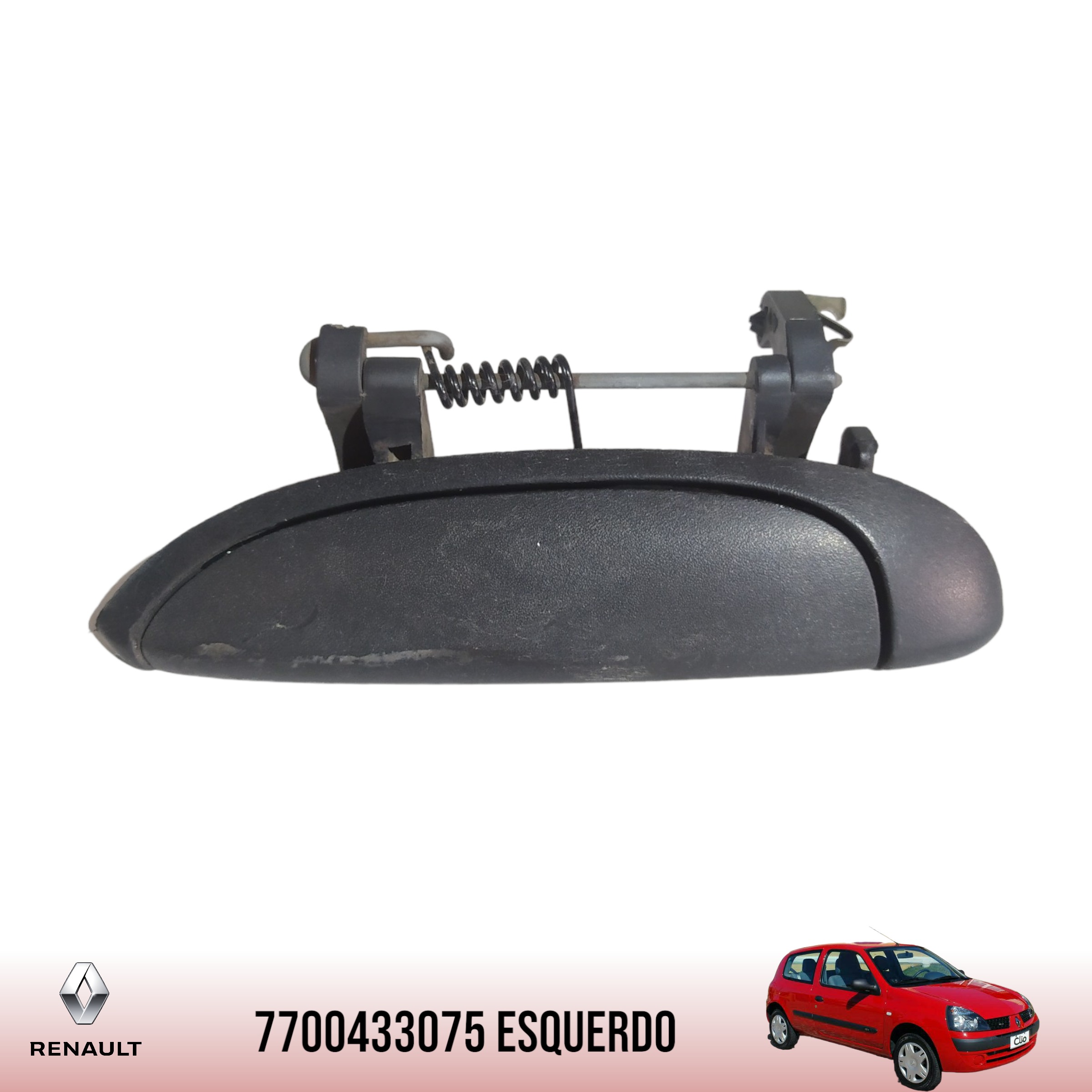 Maçaneta Externa Esquerda Renault Clio 2000 2015 7700433075 Preto 4