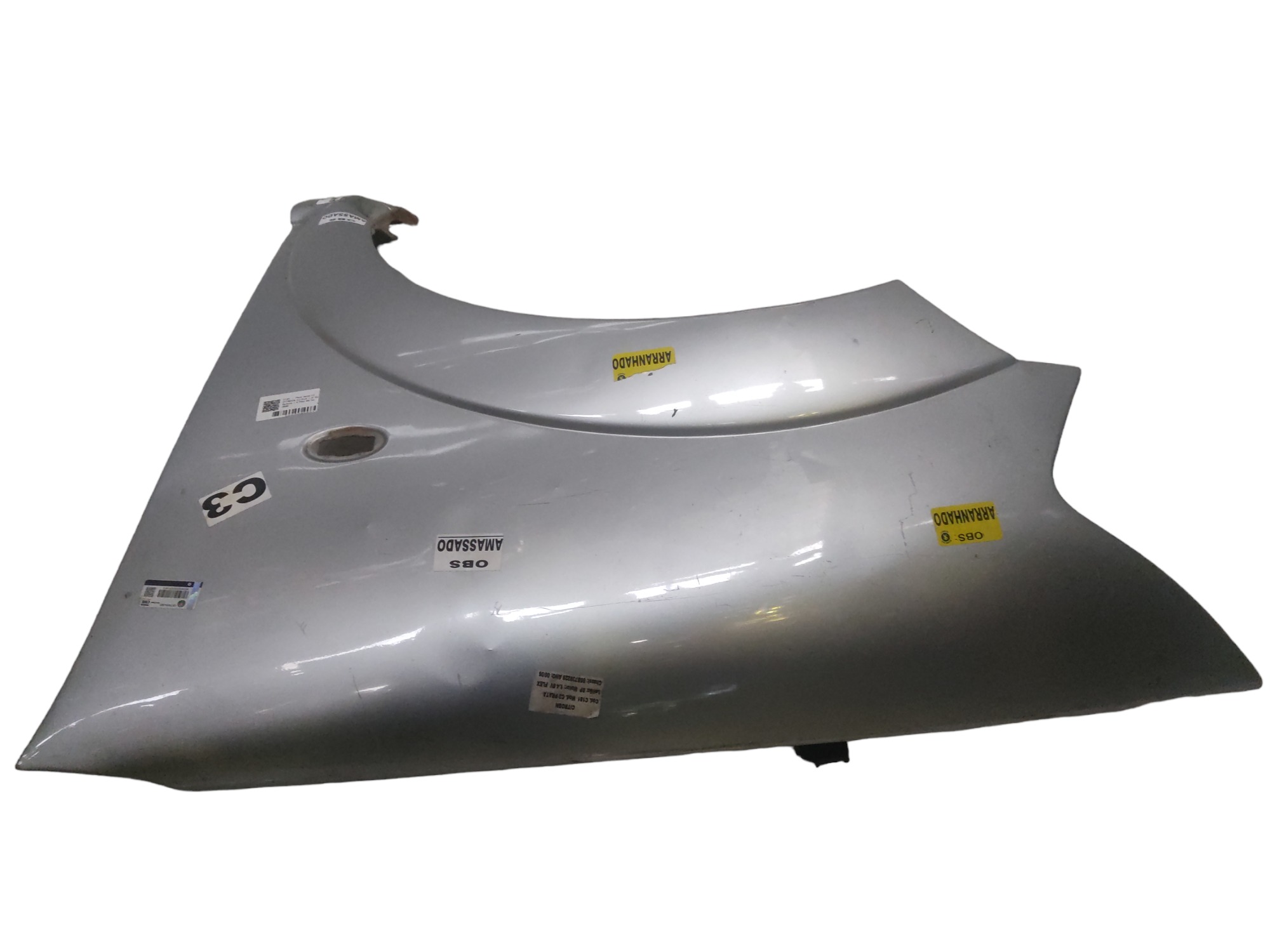 Paralama Esquerdo Citroen C3 2003 A 2012 Prata