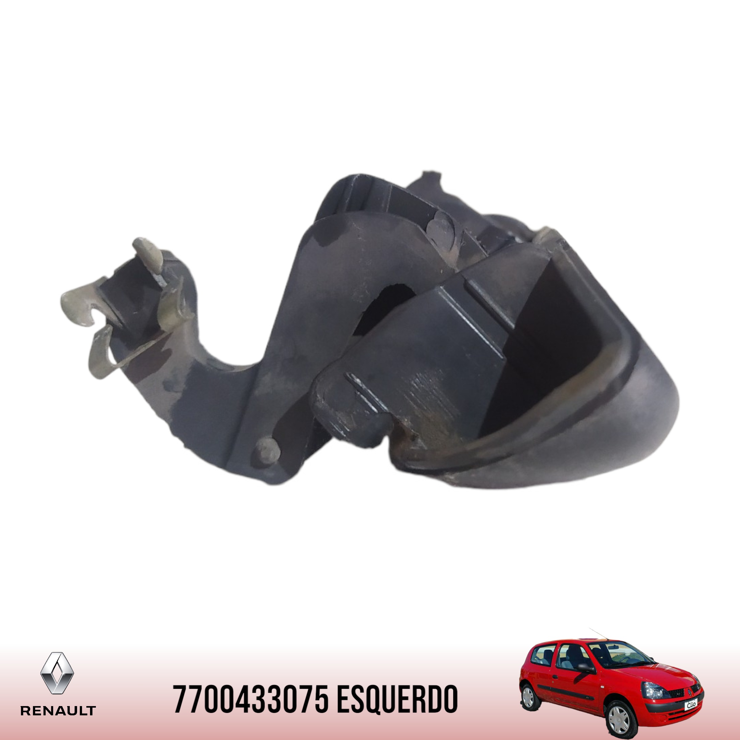 Maçaneta Externa Esquerda Renault Clio 2000 2015 7700433075 Preto 5