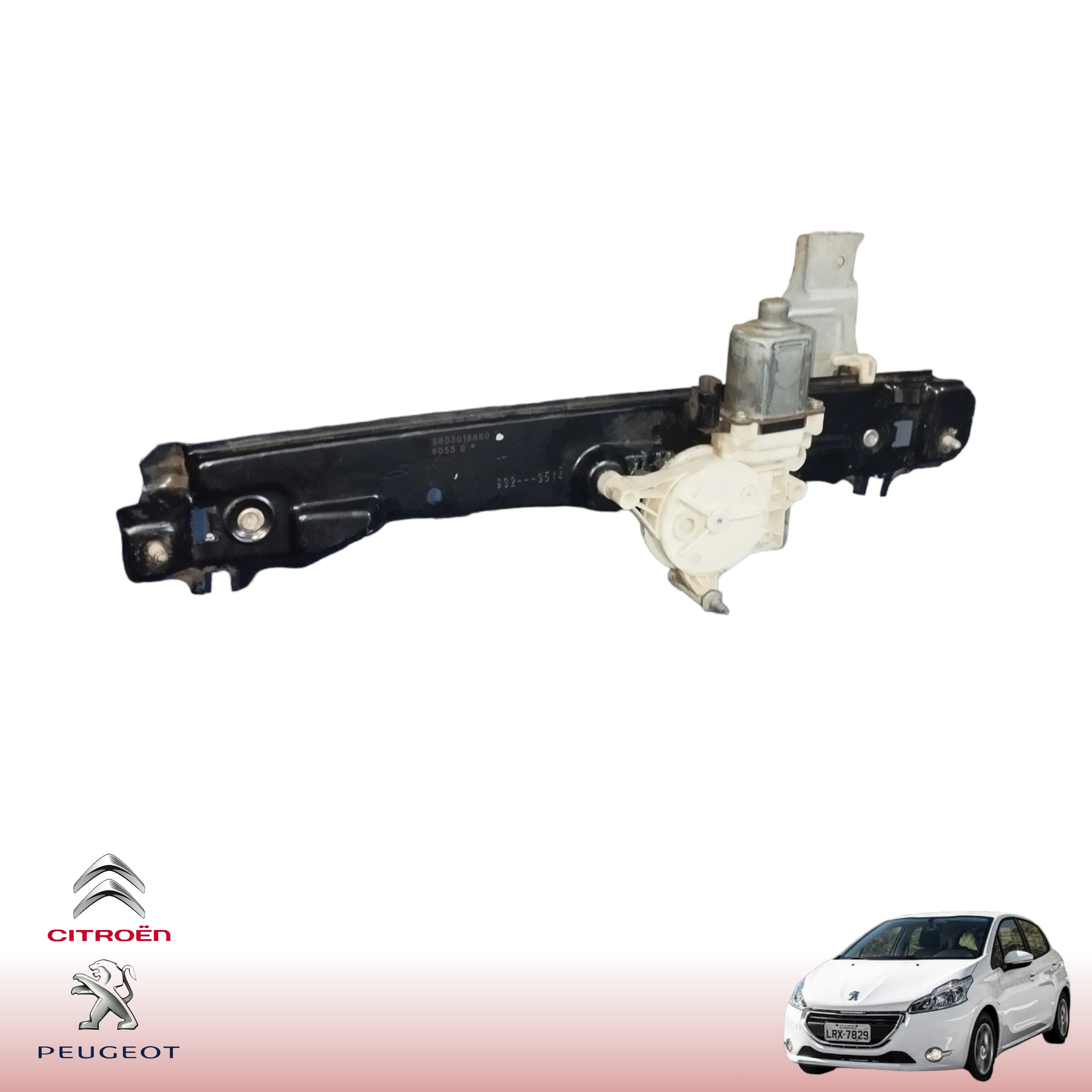 Máquina Vidro Traseira Esquerda Peugeot 208 2015 9803018880 1
