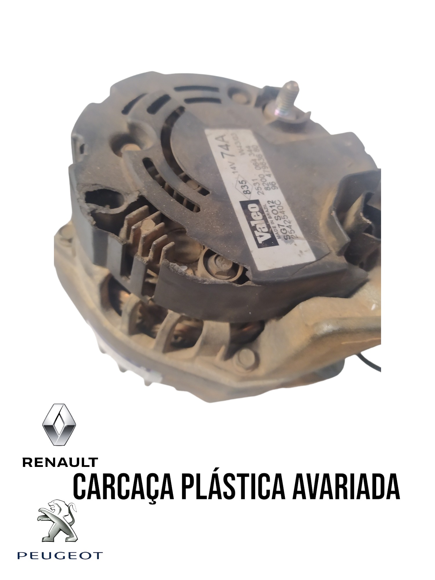 Alternador Peugeot 206  Sandero Logan Clio Kangoo 9647983680 6