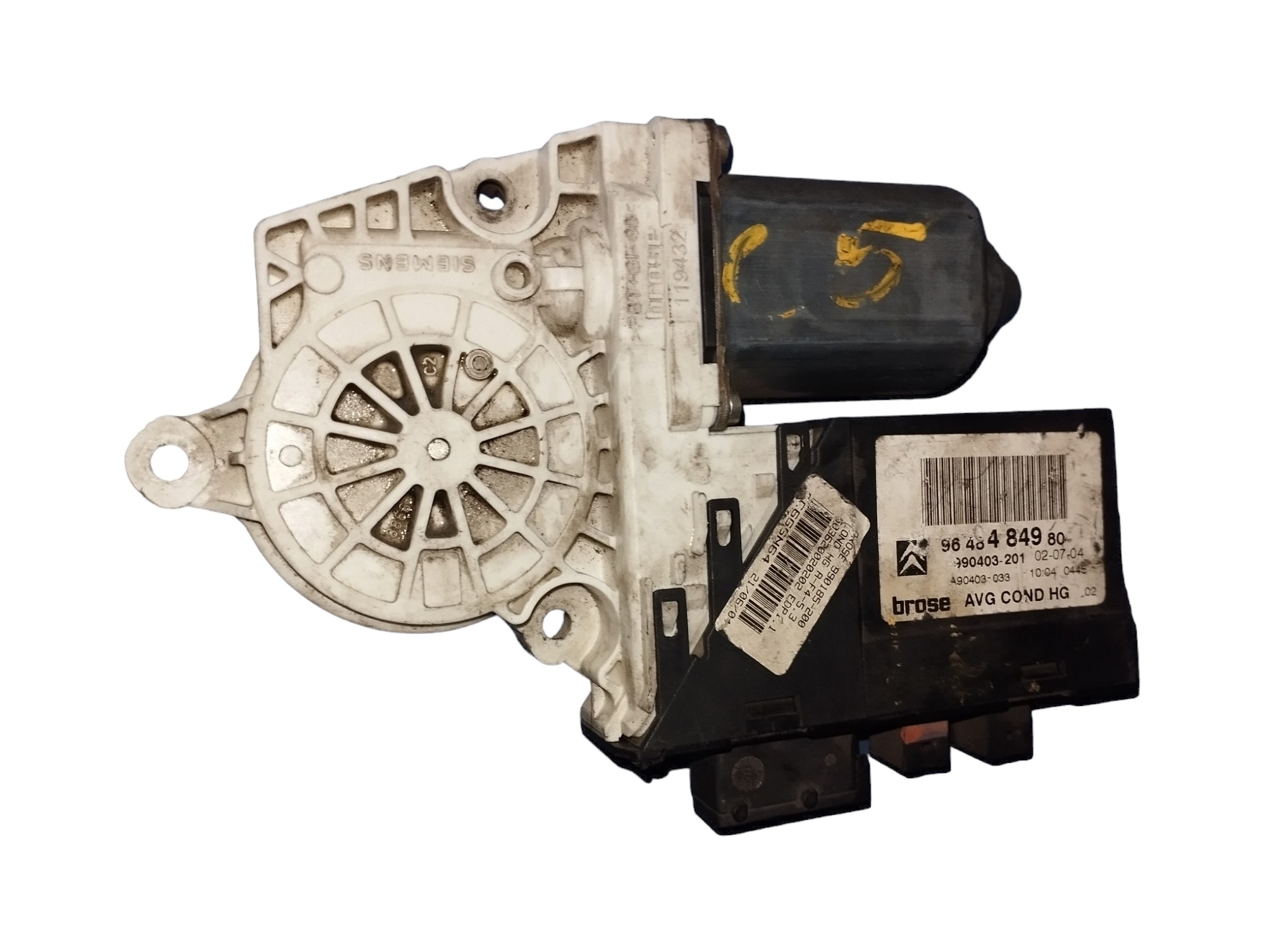 Motor Máquina Vidro Dianteiro Esquerdo Citröen C5 2001a2005