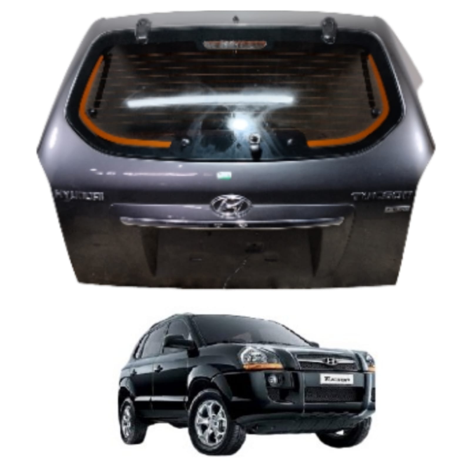 Tampa Traseira Com Vidro Hyundai Tucson 2016  Cinza