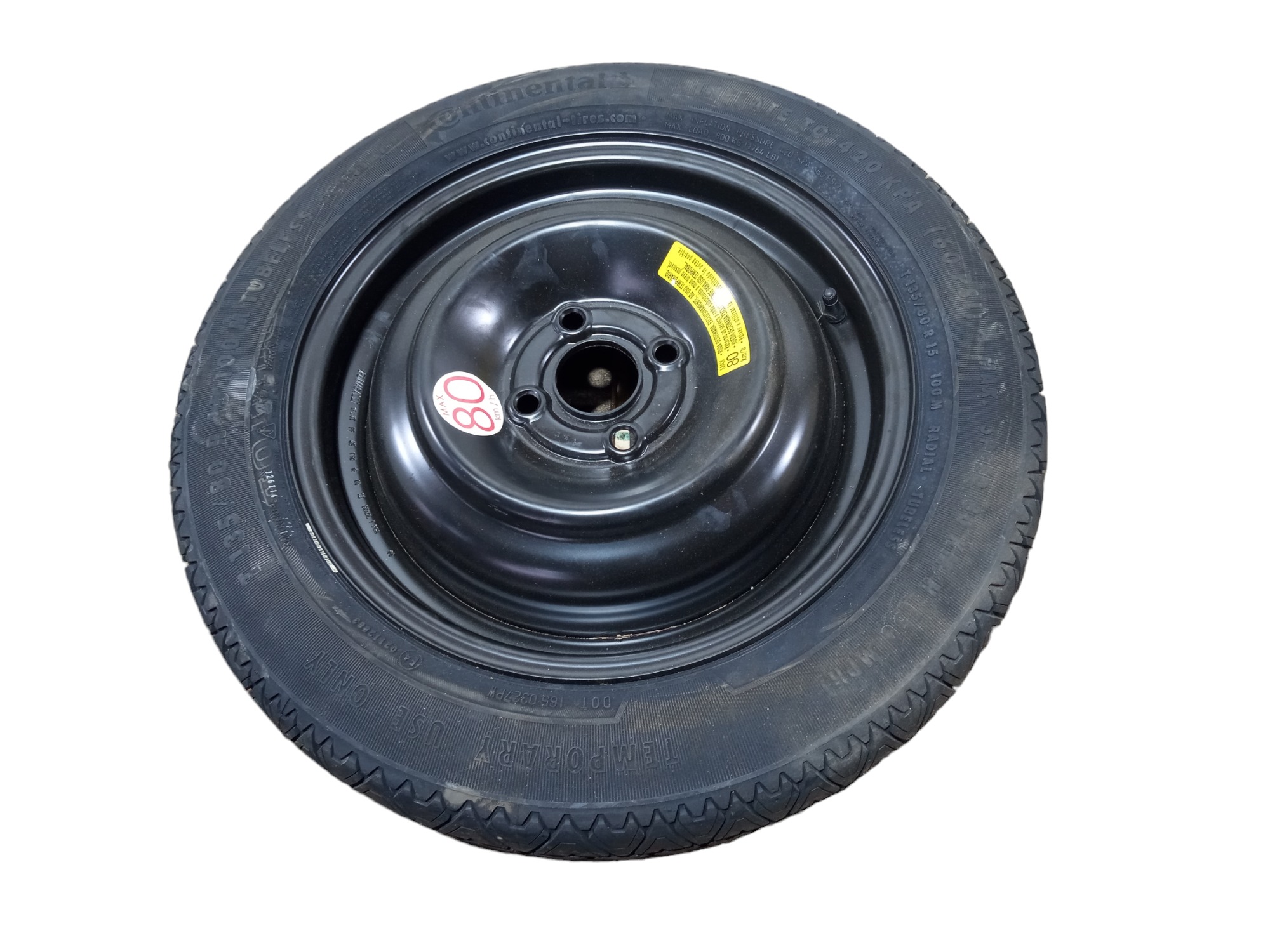 Estepe Aro 15 T135 80d15 Honda City 2018 2019 Original  Preto