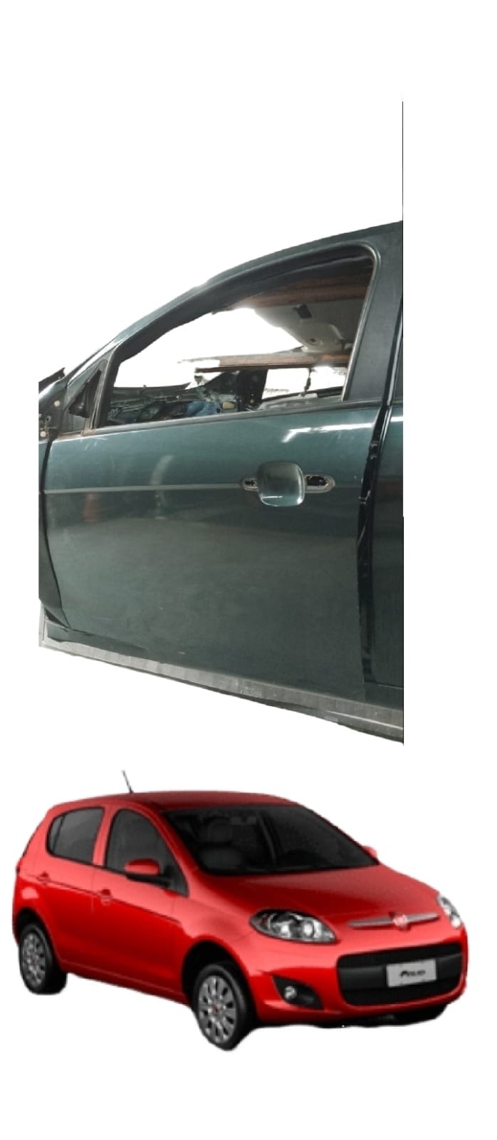 Porta Dianteira Esquerda Fiat Palio Attractive 2013  Dianteira Esquerdo Cinza