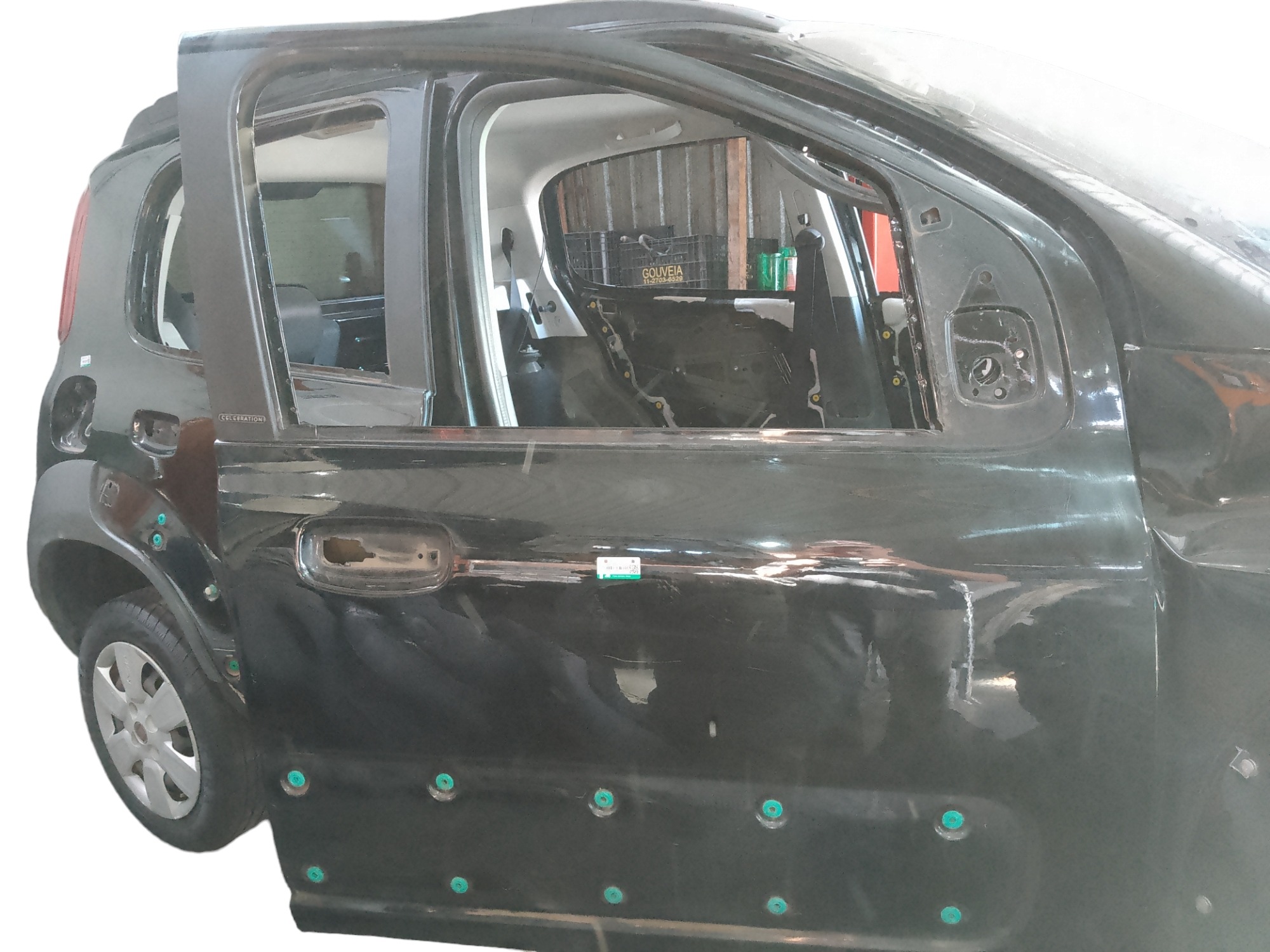 Porta Dianteira Direita Fiat Uno Way 2014 Original  Dianteira Direito Preto
