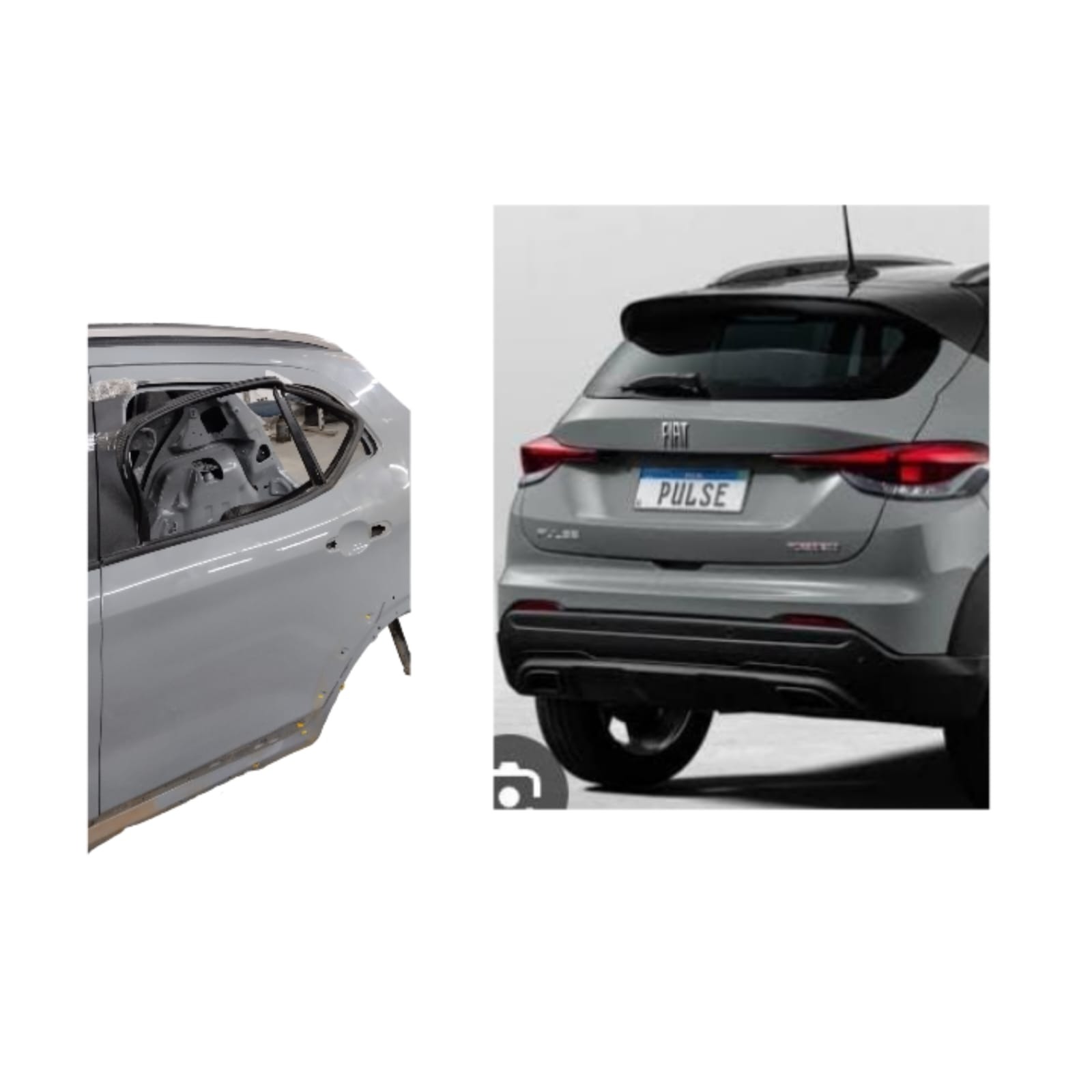 Porta Traseira Esquerda Fiat Pulse Audace 2022 Original  Traseira Esquerdo Cinza