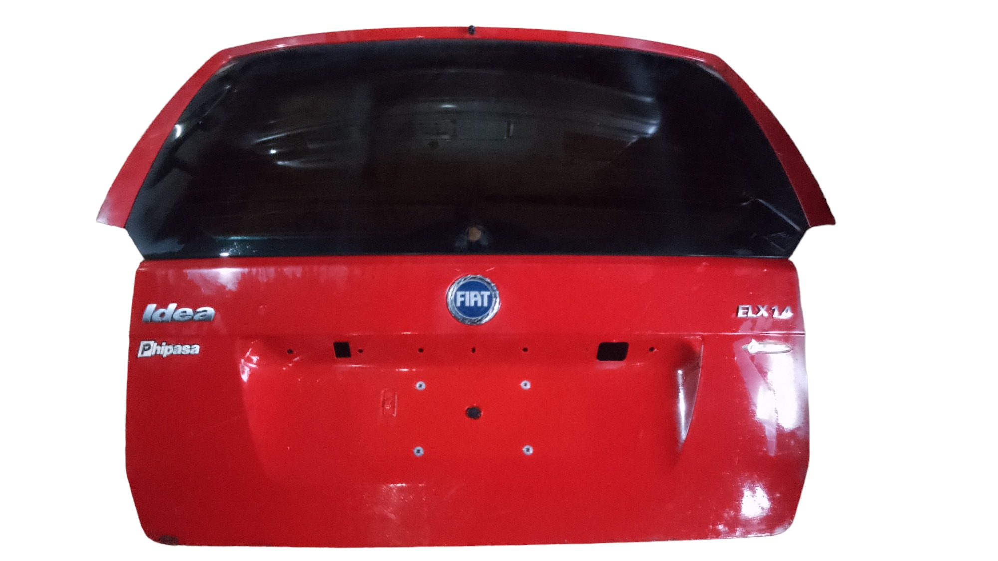 Tampa Traseira Fiat Idea 2015 Original Com Vidro Zerado Vermelho