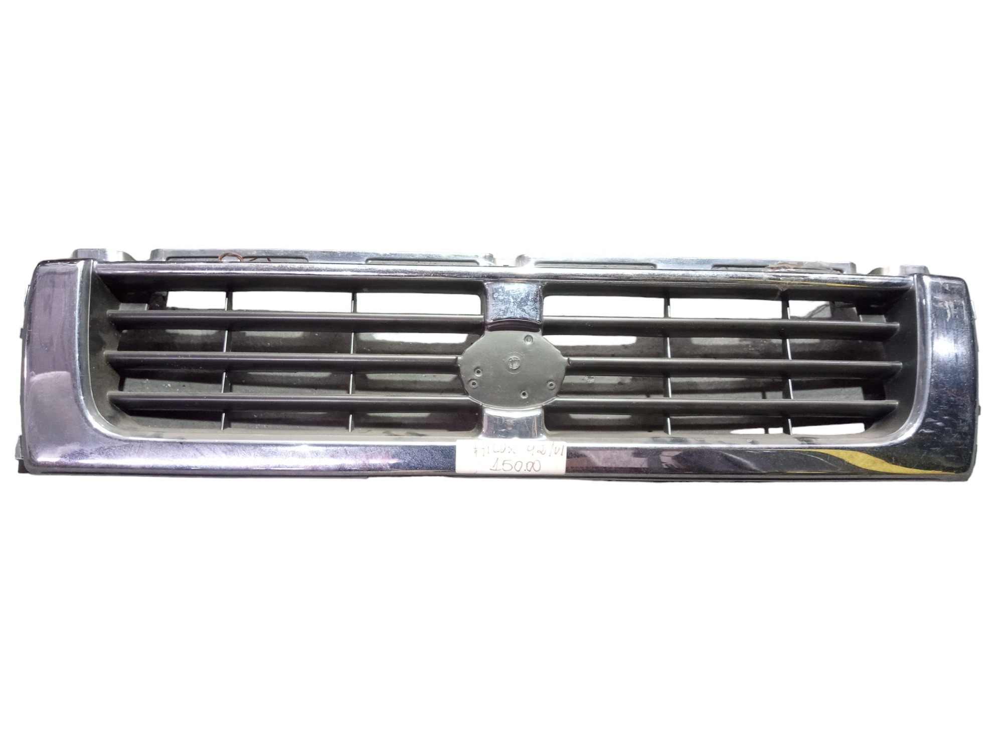 Grade Frontal Radiador Toyota Hilux 1992 2001 Original  Prata Brilhante