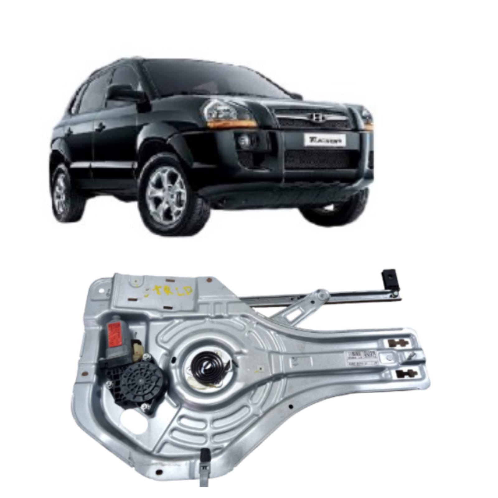 Maquina Vidro Com Suporte Traseira Direita Tucson 2006 2016