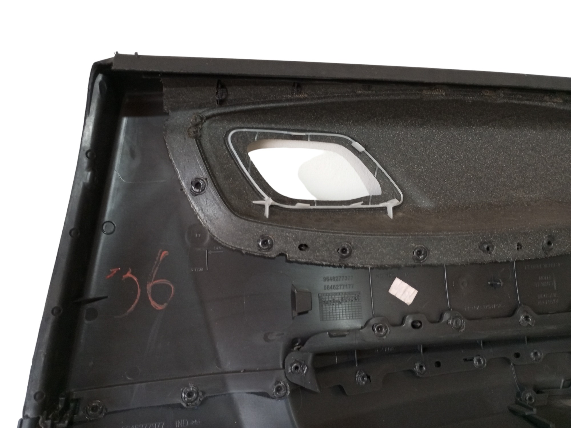 Forro Porta Citroen C4 2007 2008 2009 Traseira Esquerda  Preto 8