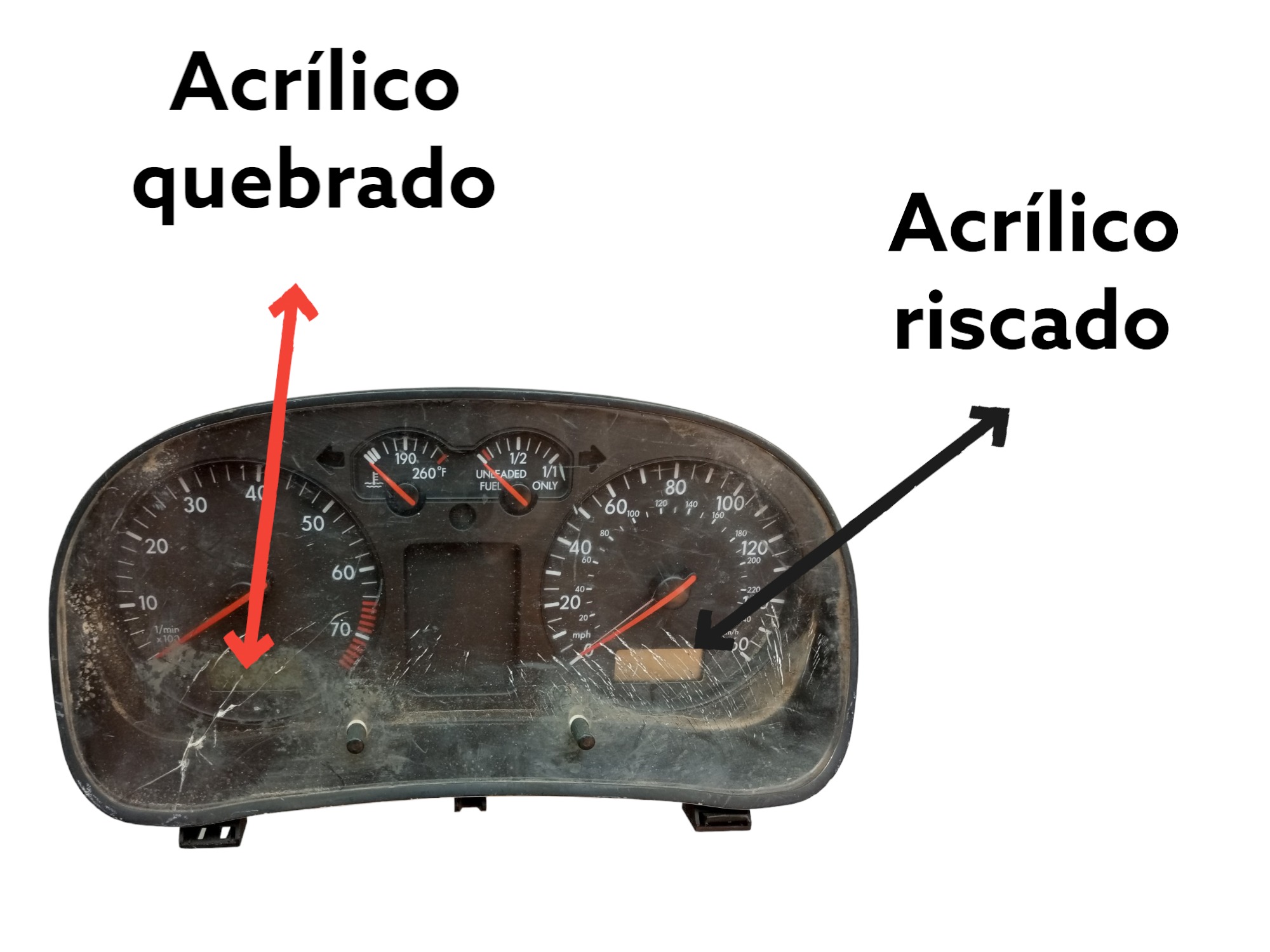 Painel De Instrumentos Golf Vr6 160mph 99 Velocimetro Vw 6