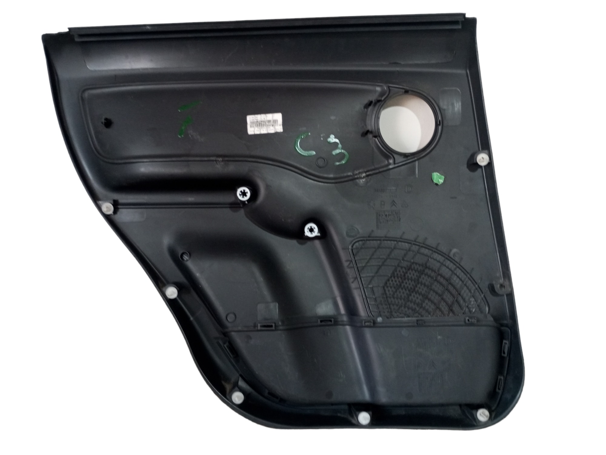 Forro Porta Citroen C3 2002 2003 2004 2005 Traseira Direita Preto 4