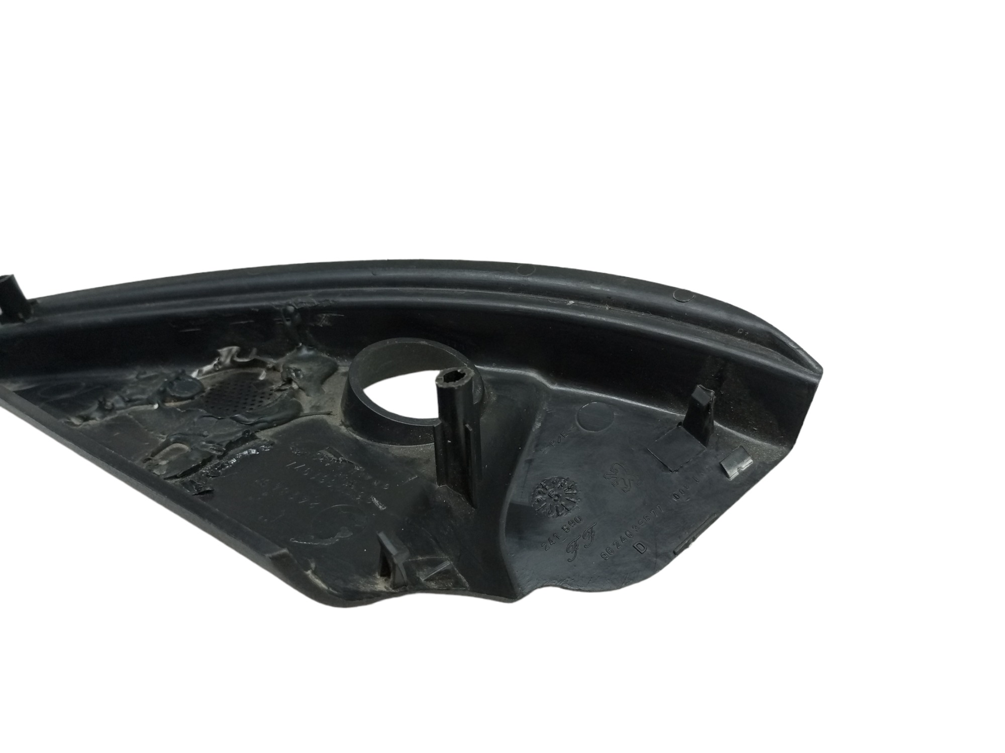 Moldura Interna Retrovisor Peugeot 206 2000 2002 Direito Preto 4