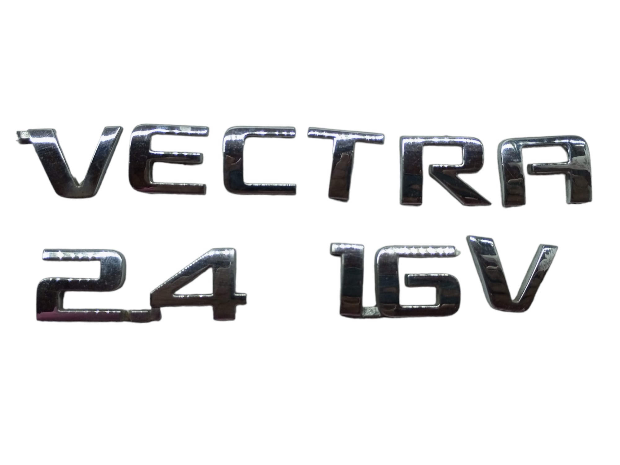Emblema Vectra 2.4 16v 2006 2008 2010 2012 Letras Cromadas Prata 1