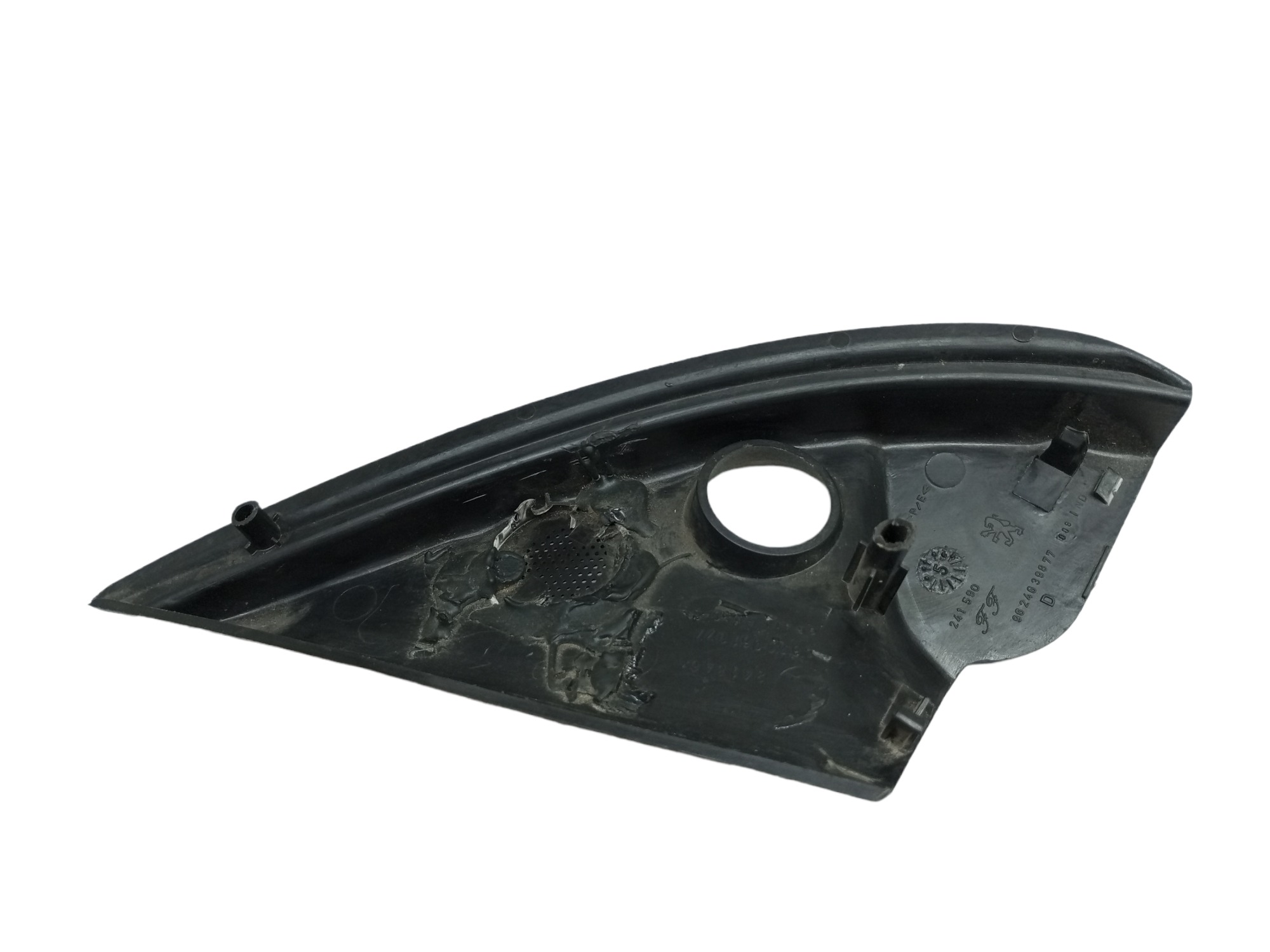 Moldura Interna Retrovisor Peugeot 206 2000 2002 Direito Preto 6