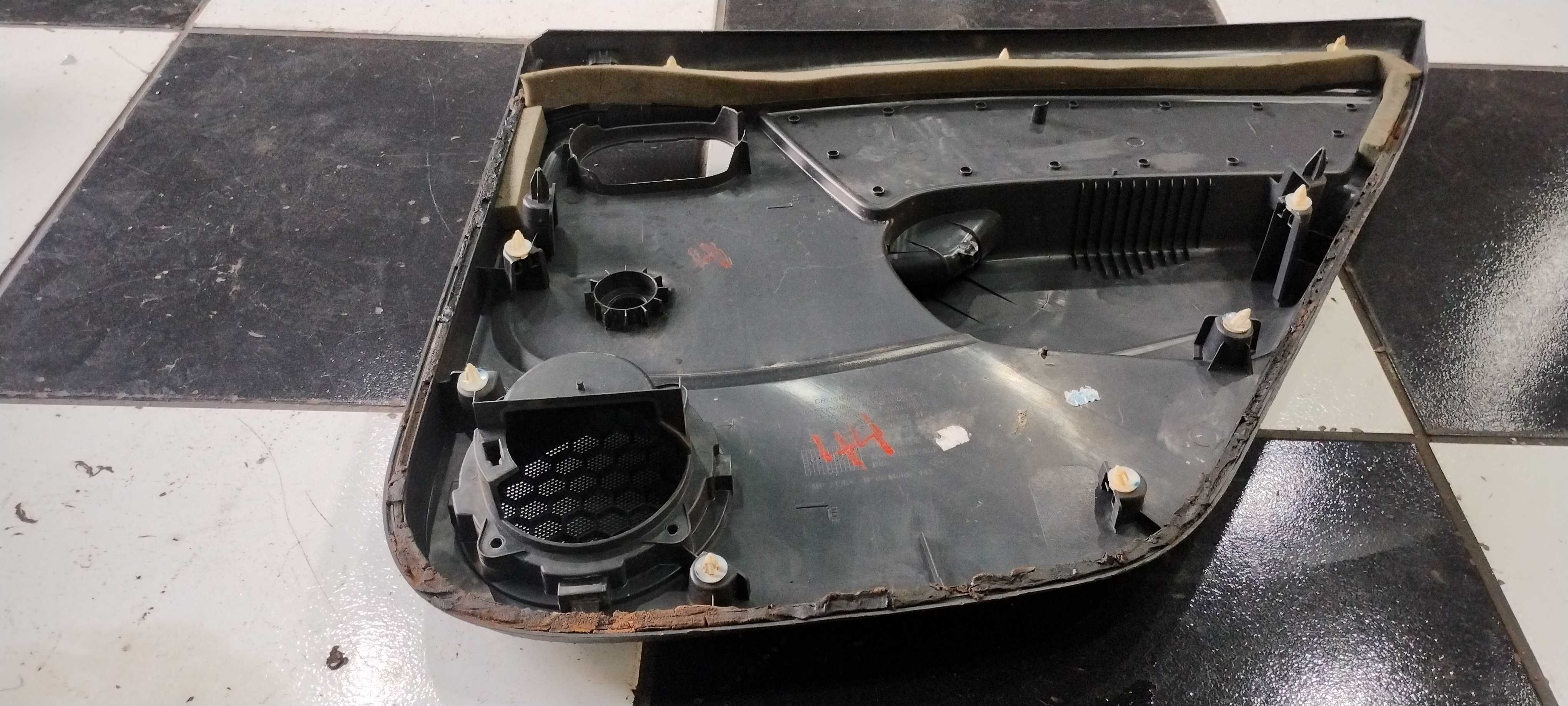 Forro De Porta Traseiro Esquerda Renault Sandero 2008 Preto 2