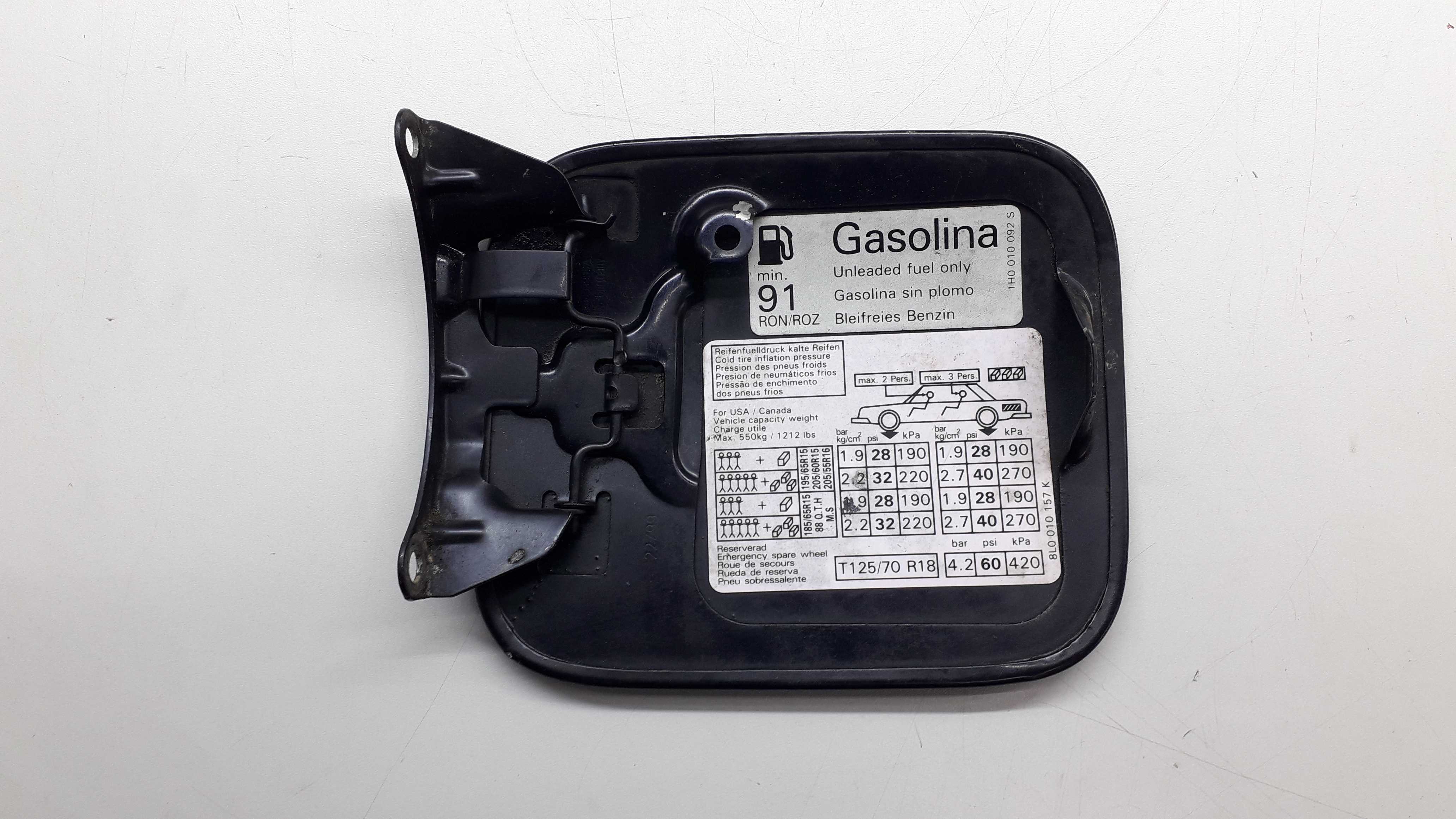 Portinhola Tampa Tanque Combustível Audi A3 99/05 Preto 2
