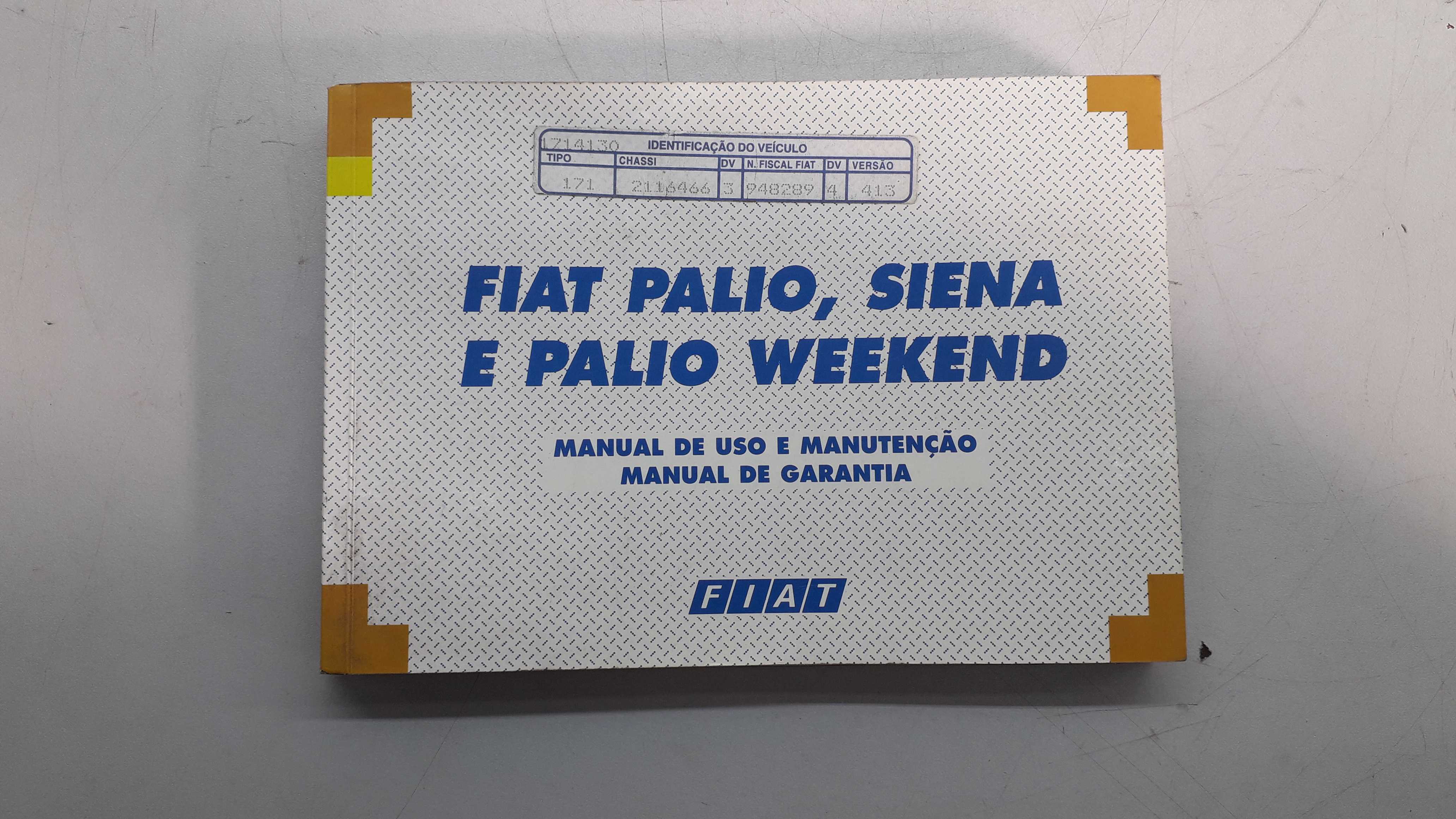 Manual De Uso E Manutenção Fiat Palio Siena Palio Weekend