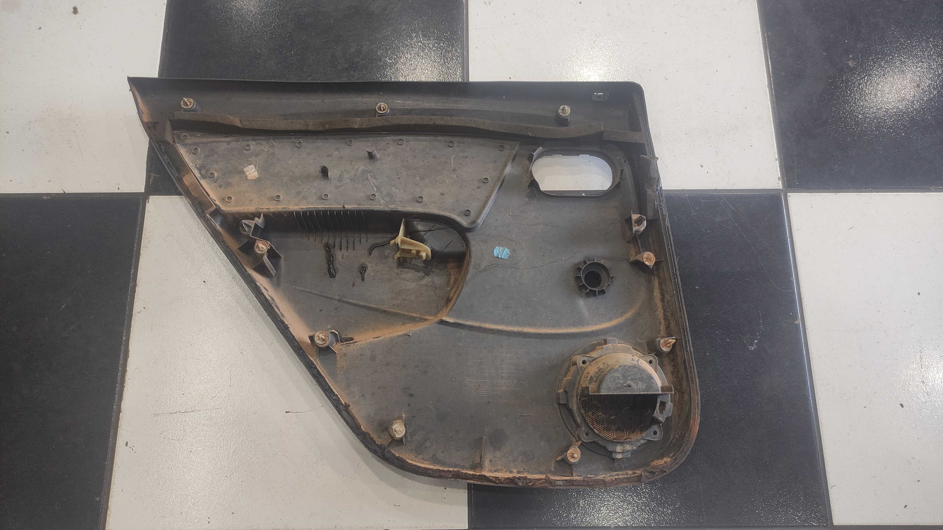 Forro Porta Traseira Direita Renault Sandero 2008 Preto 2