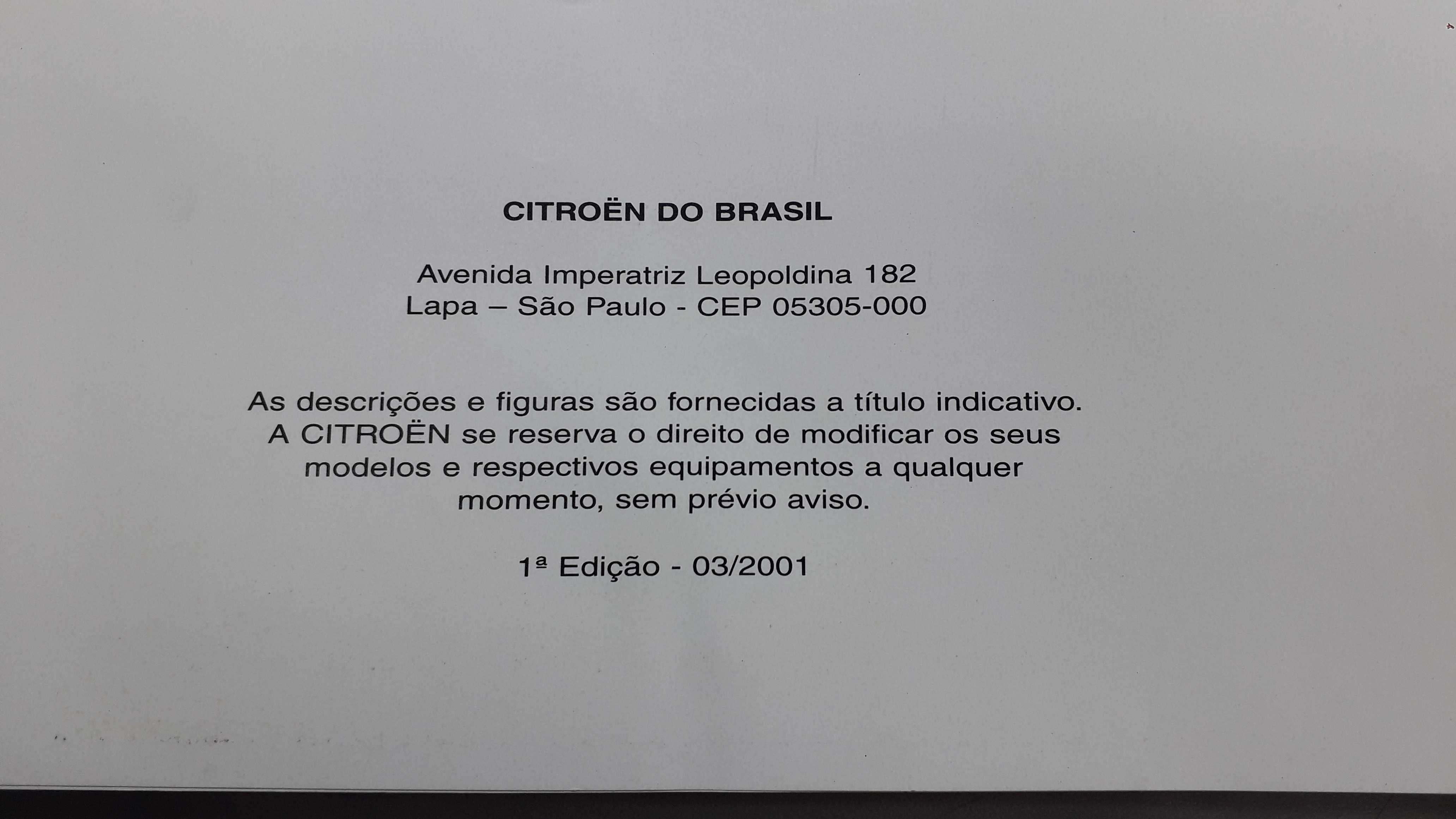 Manual Do Proprietário Citroen Xsara Picasso 2001 4
