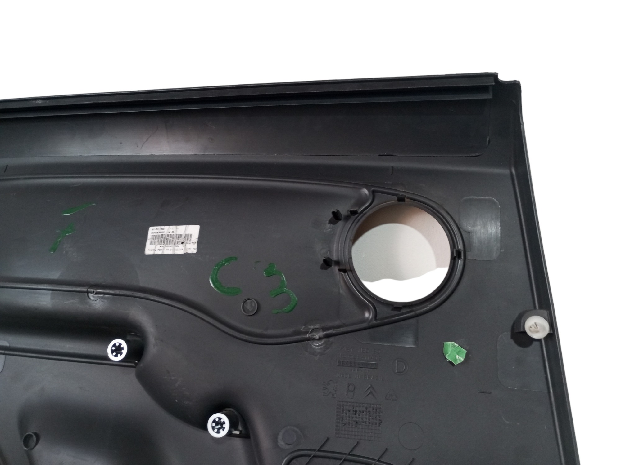 Forro Porta Citroen C3 2002 2003 2004 2005 Traseira Direita Preto 6