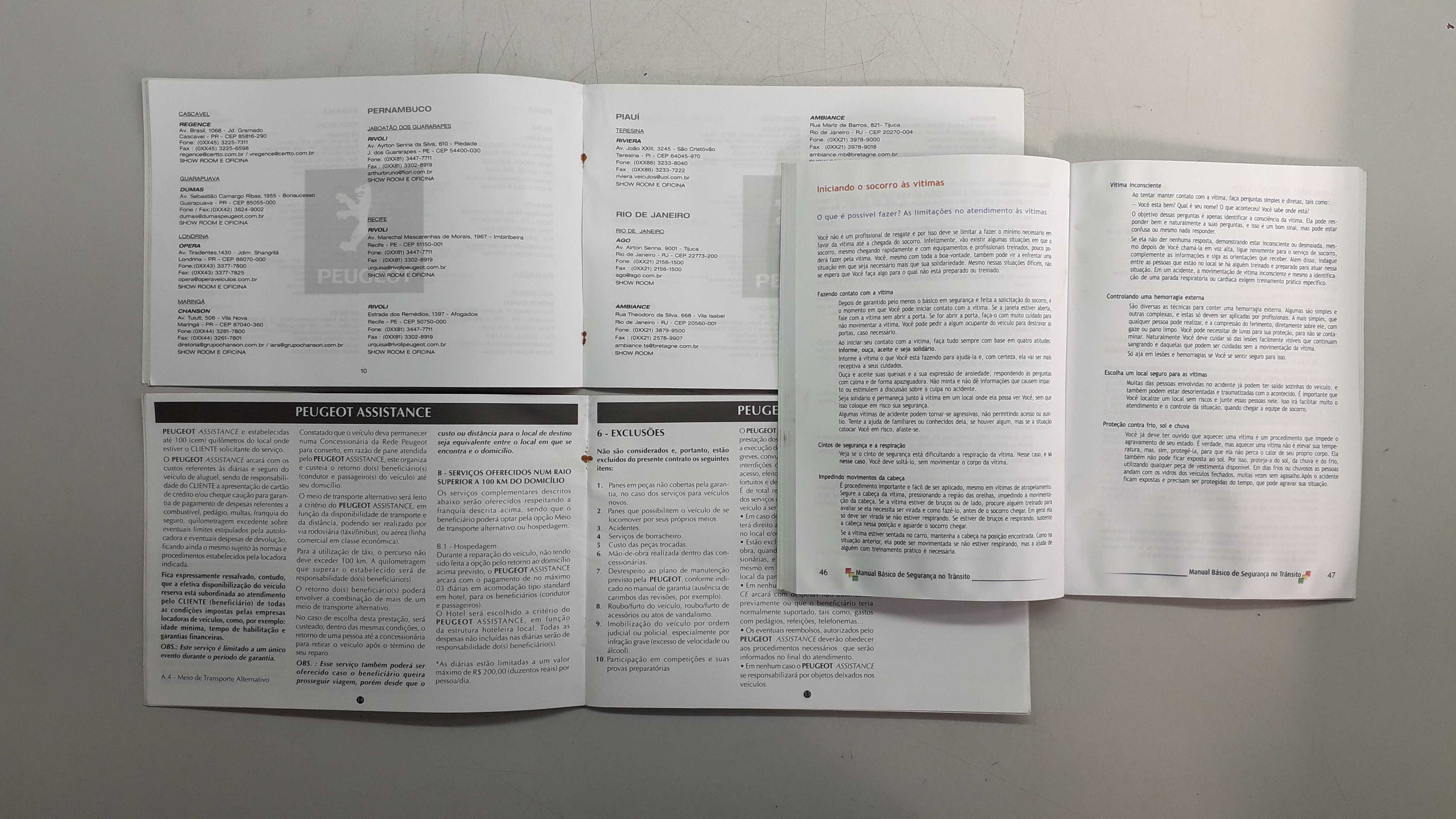 Manual Básico De Segurança No Trânsito Peugeot 206 Sw 4