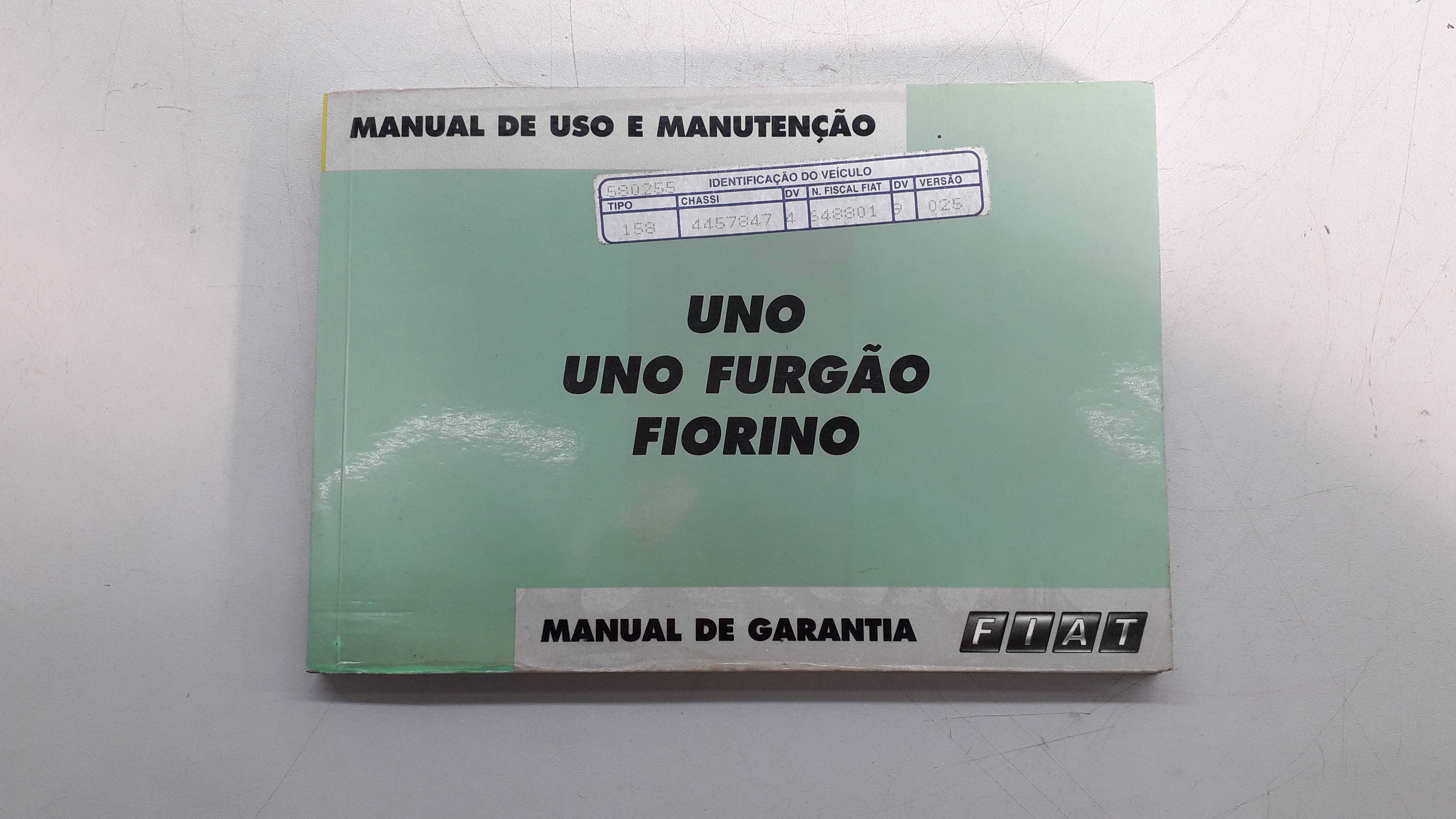 Manual De Uso E Manutenção Fiat Uno/uno Furgão/fiorino