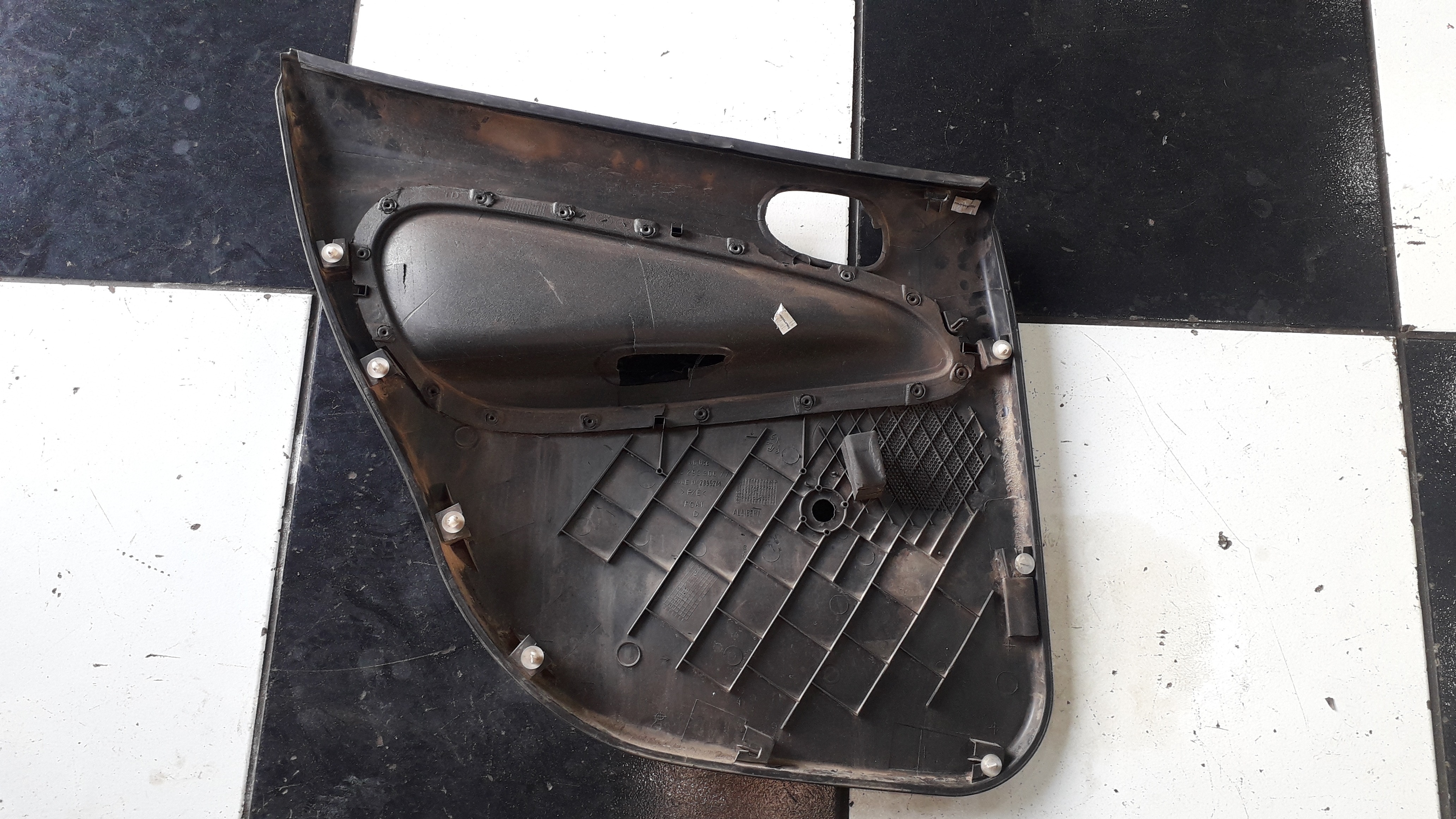 Forro De Porta Traseira Direita Peugeot 206 2007 Preto 2