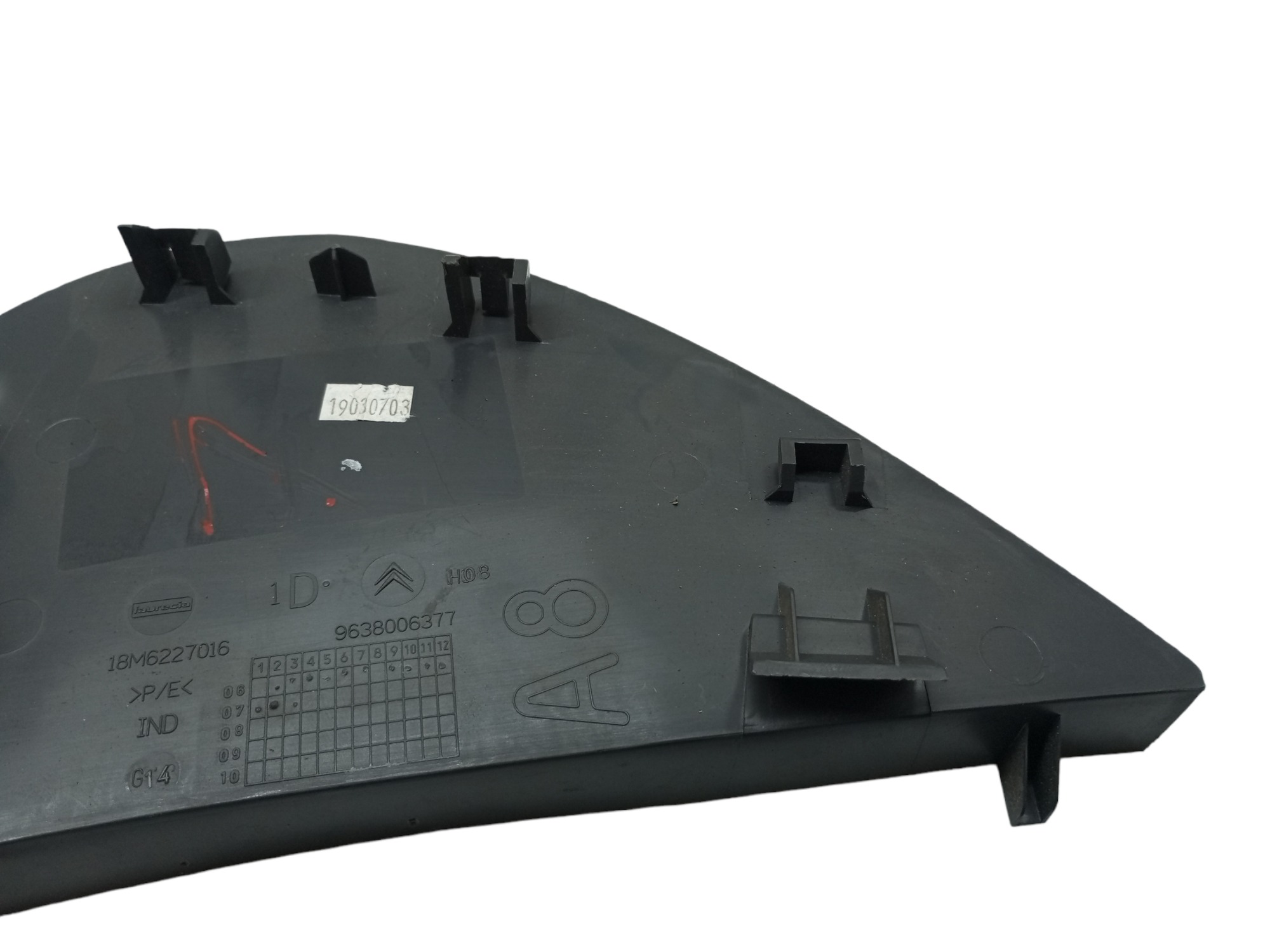 Acabamento Lateral Painel Citroen C3 2003 2006 2009 2012 Preto 1 2