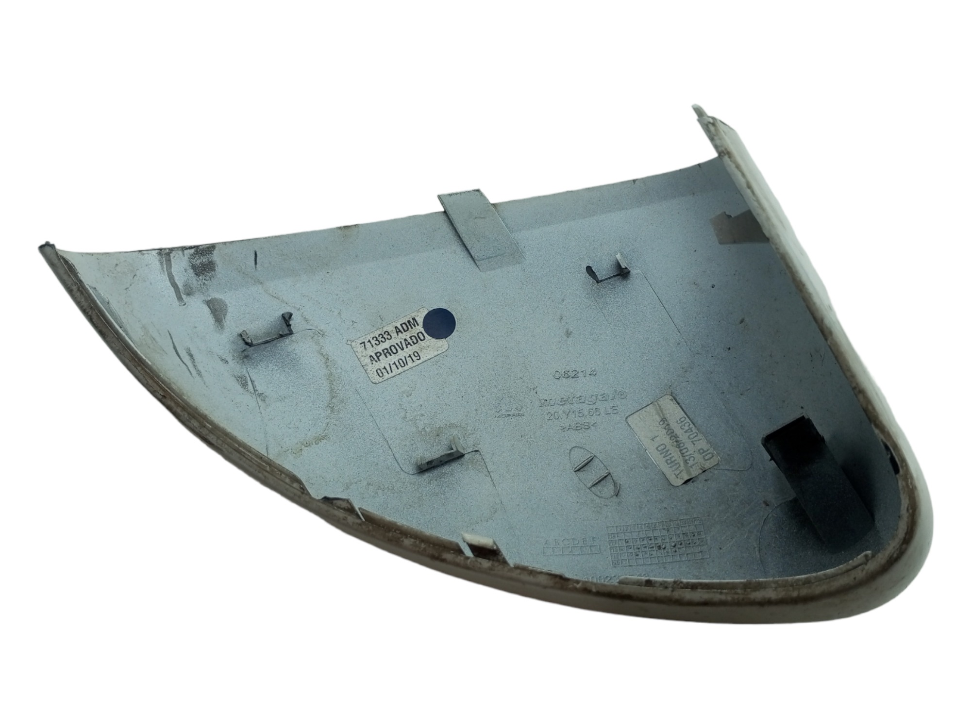 Capa Retrovisor Fiat Argo 2017 2018 2019 2020 Esquerdo  Branco 6